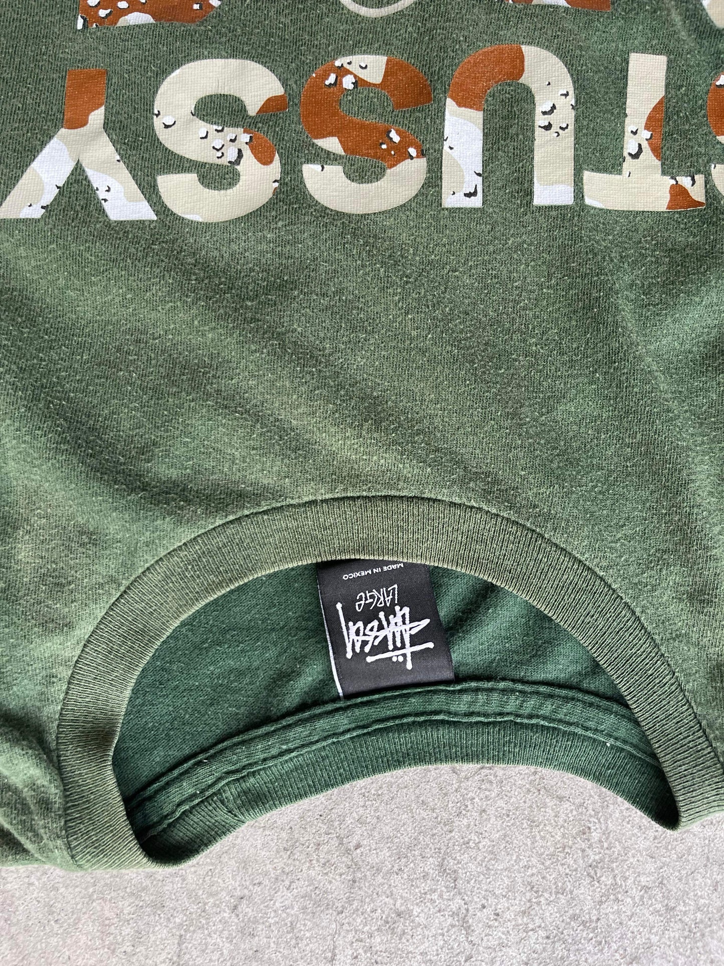 (L) Sunfaded Army Green Stussy n4