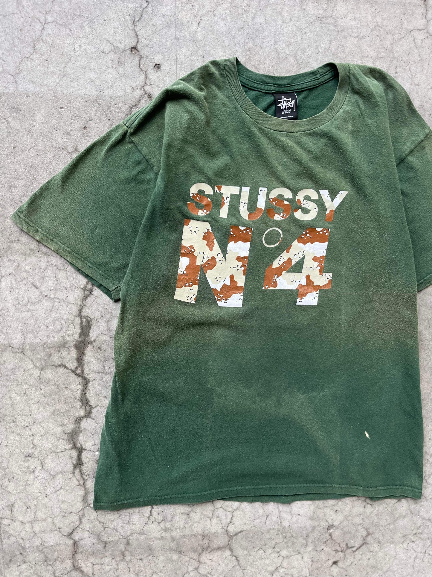 (L) Sunfaded Army Green Stussy n4