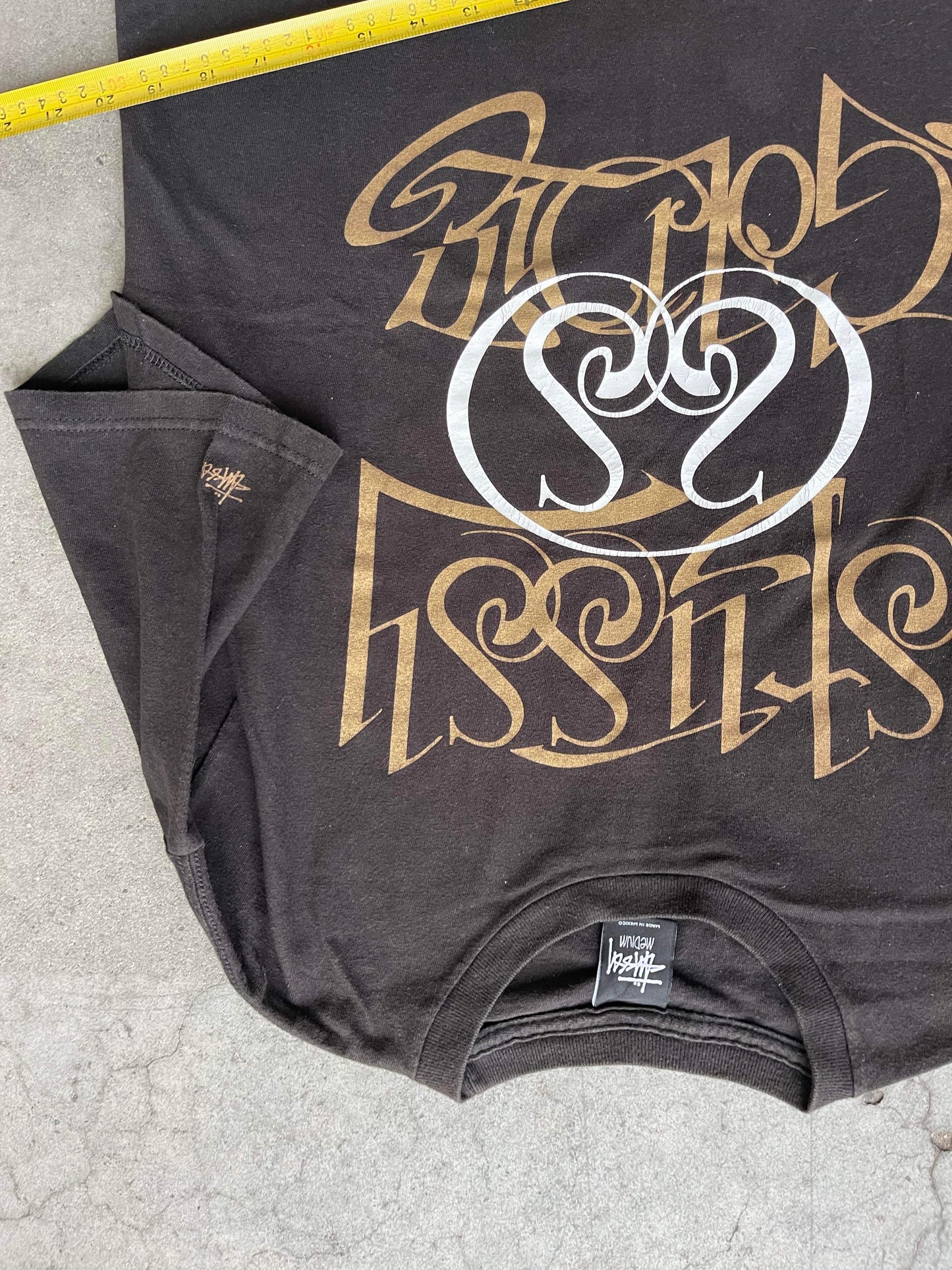 (M/L) Stussy Gold Script