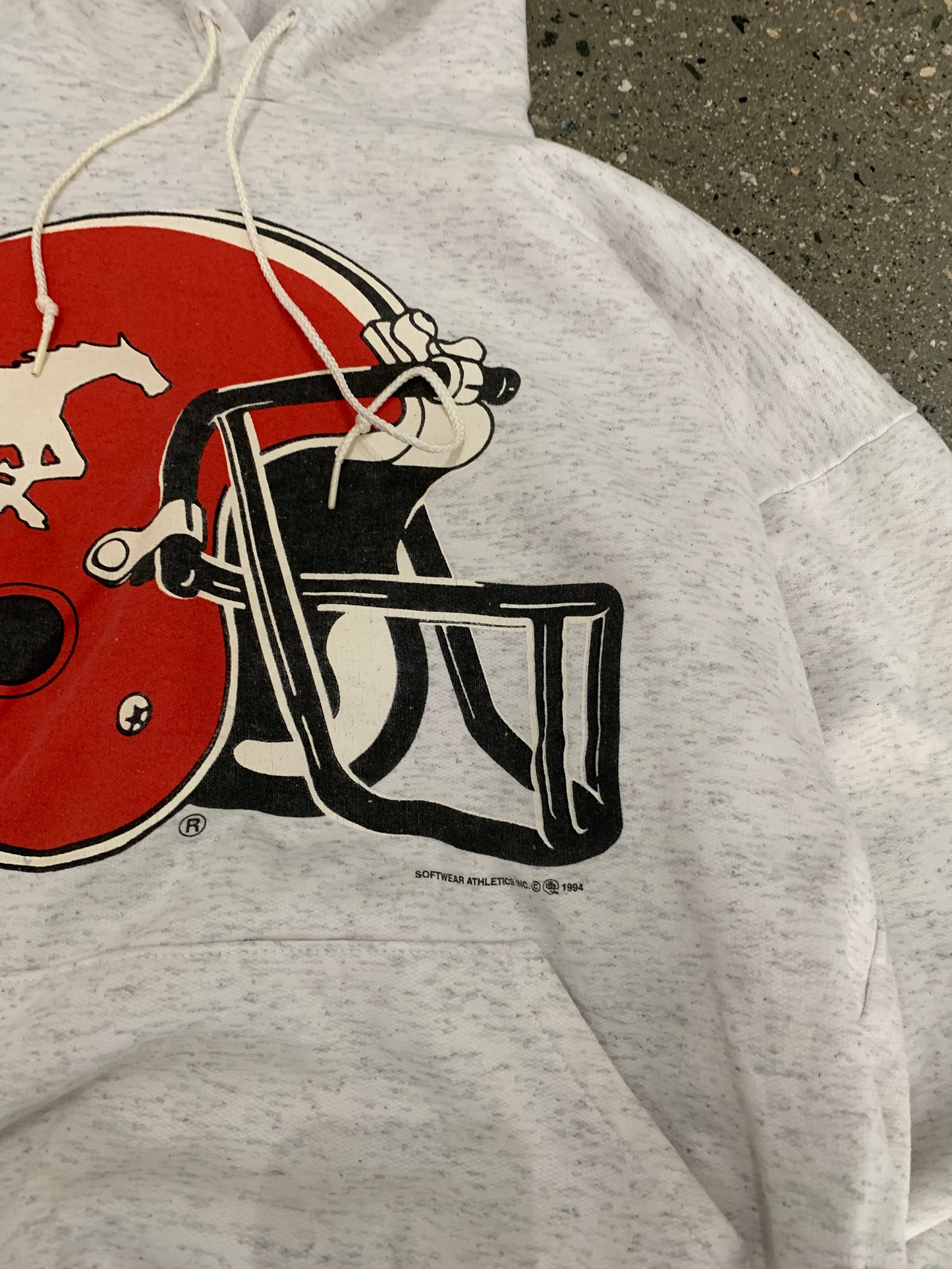 (XS) 1994 Boxy CFL Calgary Stampeders Hoodie