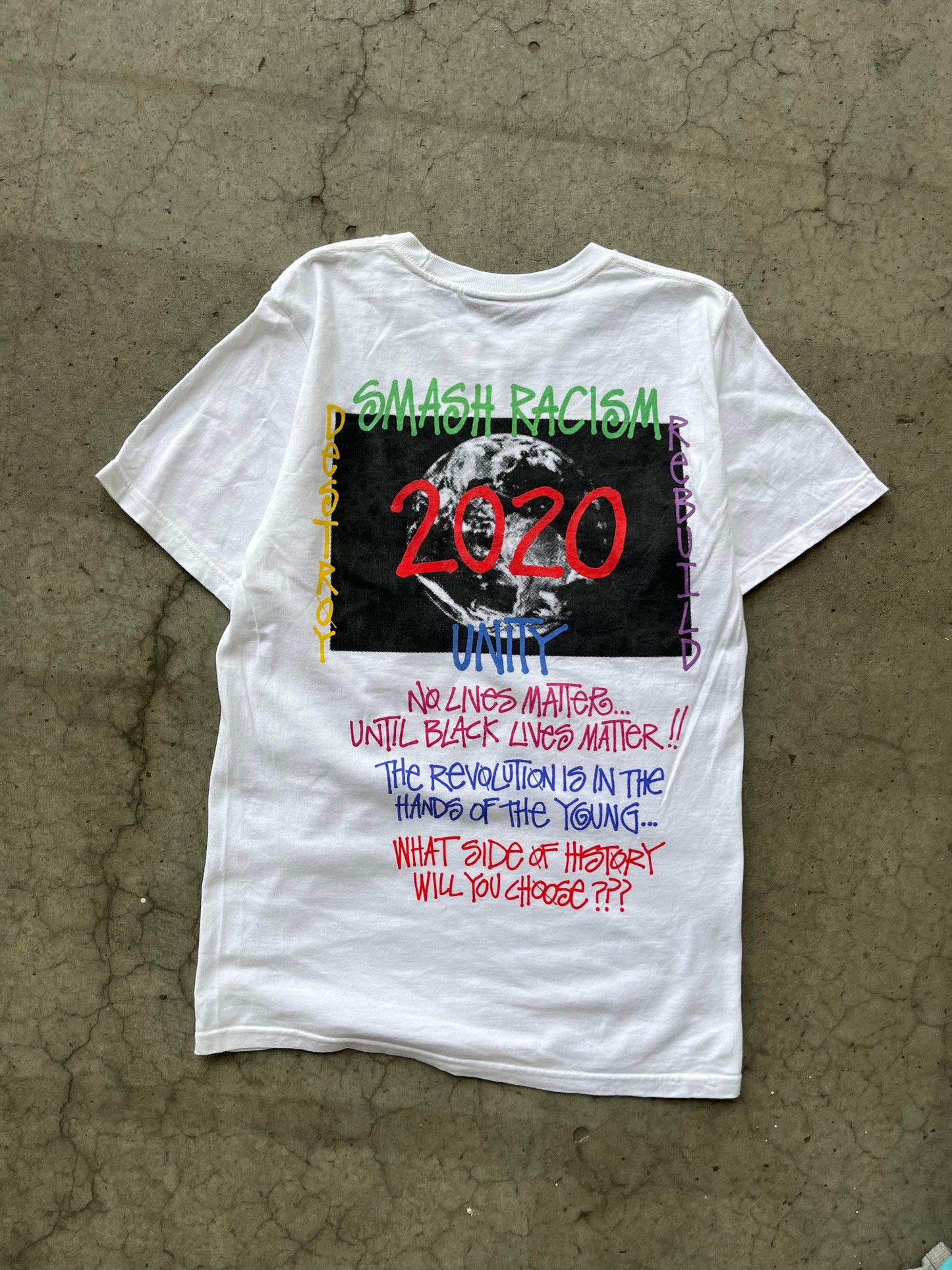 (S/M) Stussy Smash Racism Tee