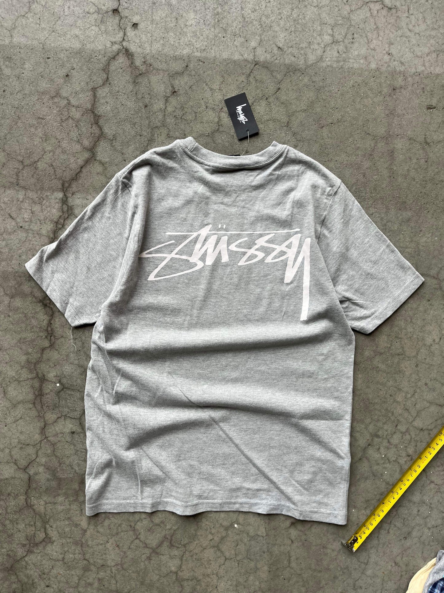 (S/M) Stussy Grey Script BNWT