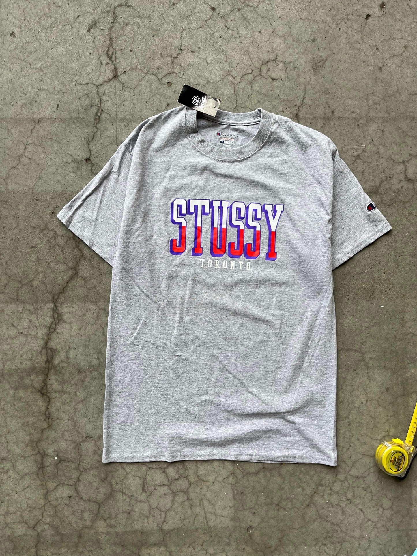 (M/L) Stussy x Champion Raptors Tee BNWT