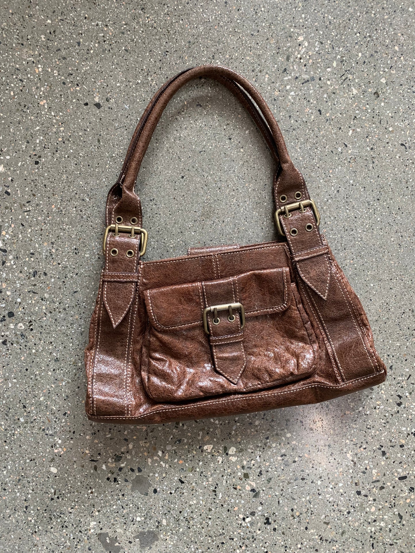 (OS) Y2K Emilie M Brown Strap Bag