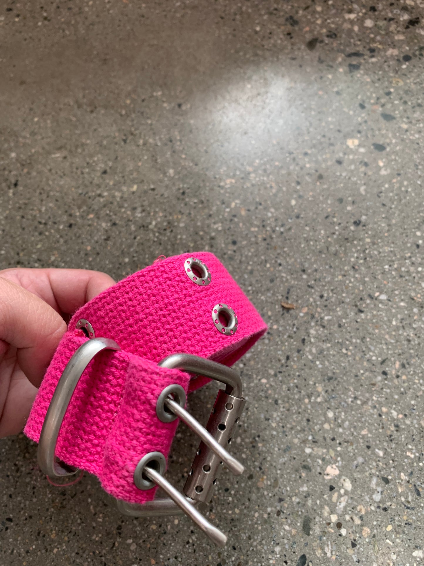 (OS) Y2K Fuschia Messenger Belt