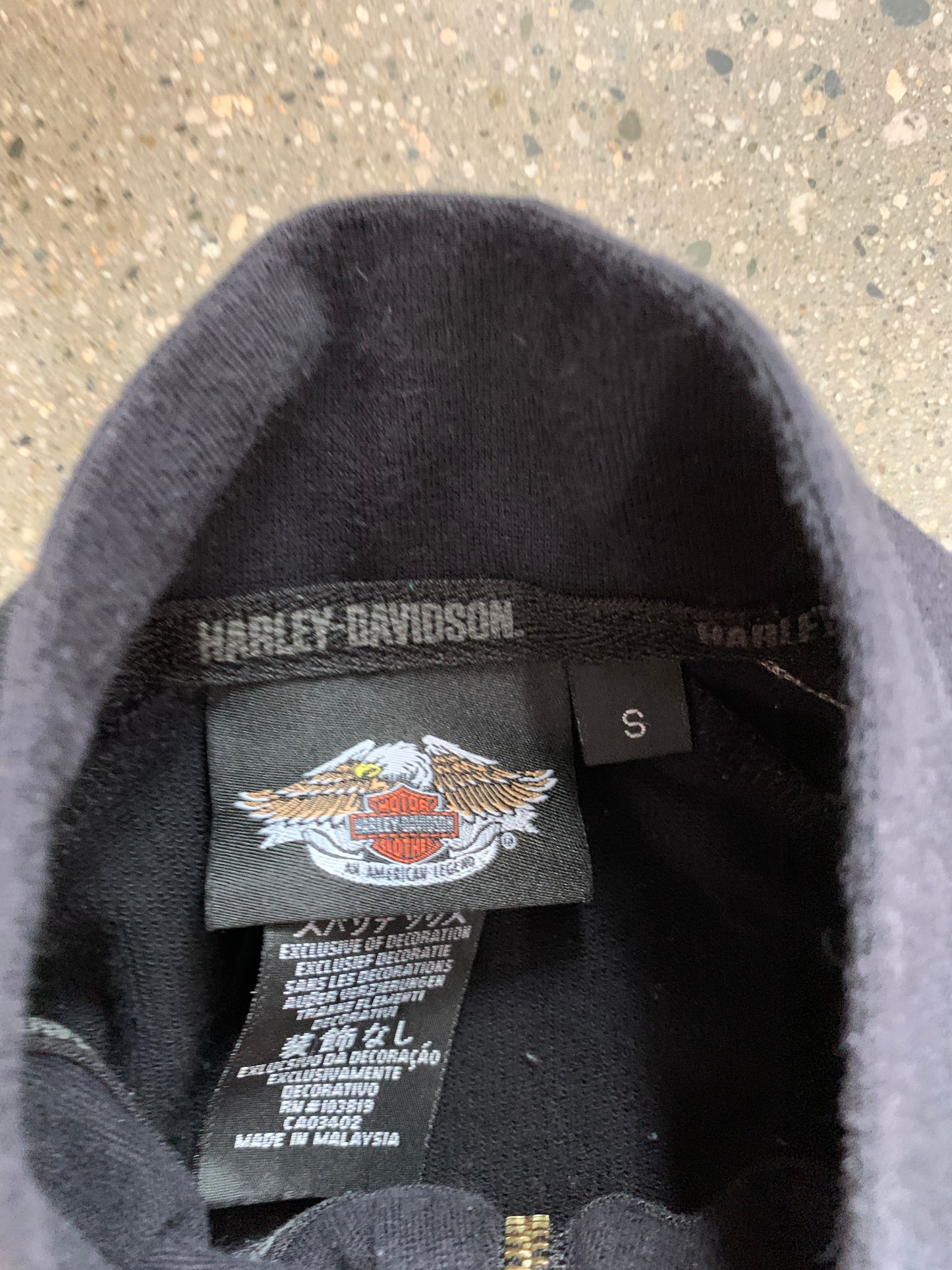 (S) Harley Davidson Doublesided Zip Up Top