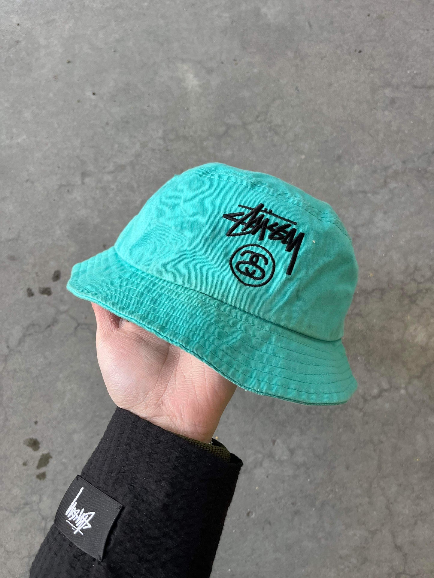 (L/XL) Stussy Turquoise Bucket Hat