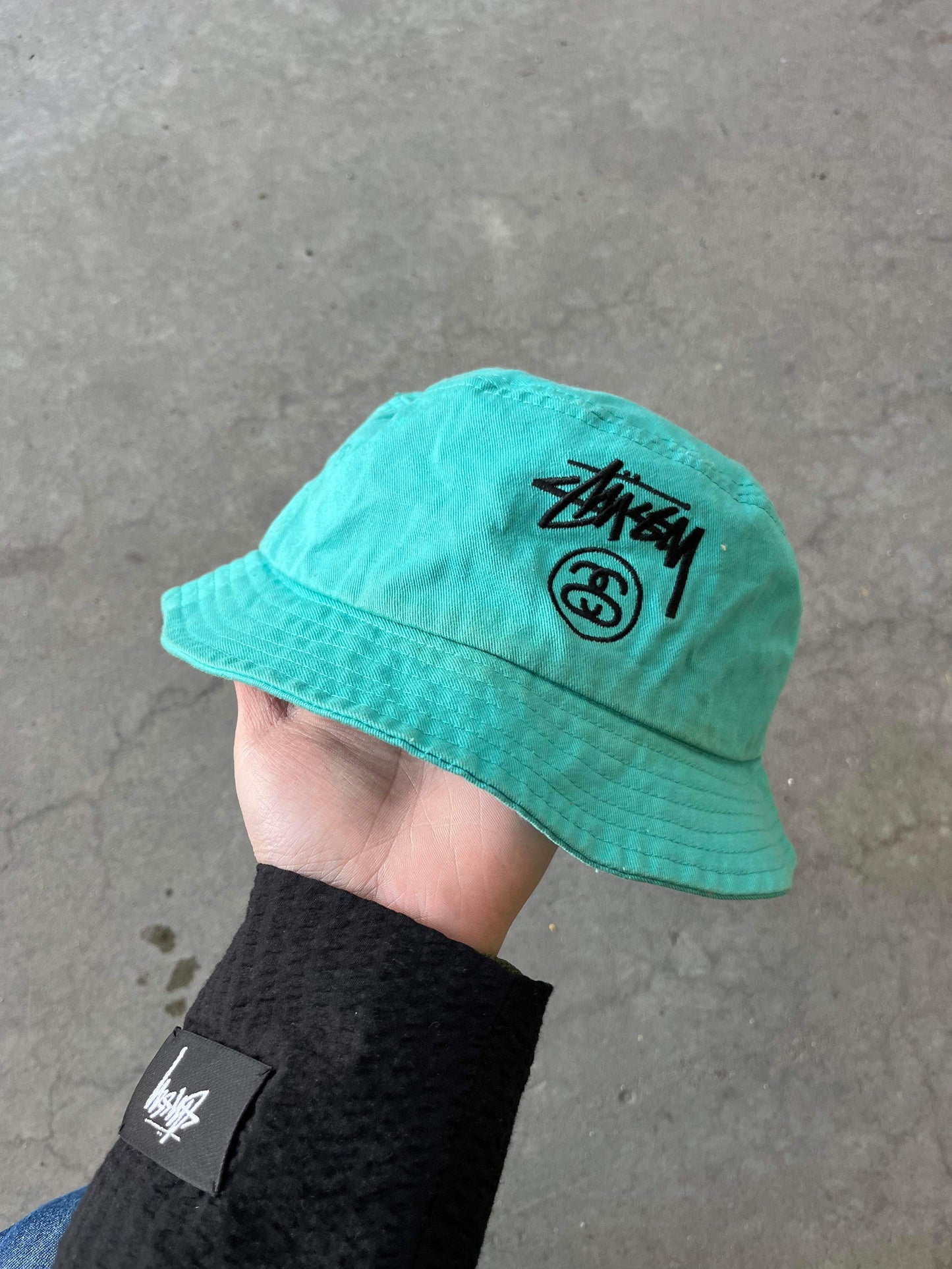 (L/XL) Stussy Turquoise Bucket Hat