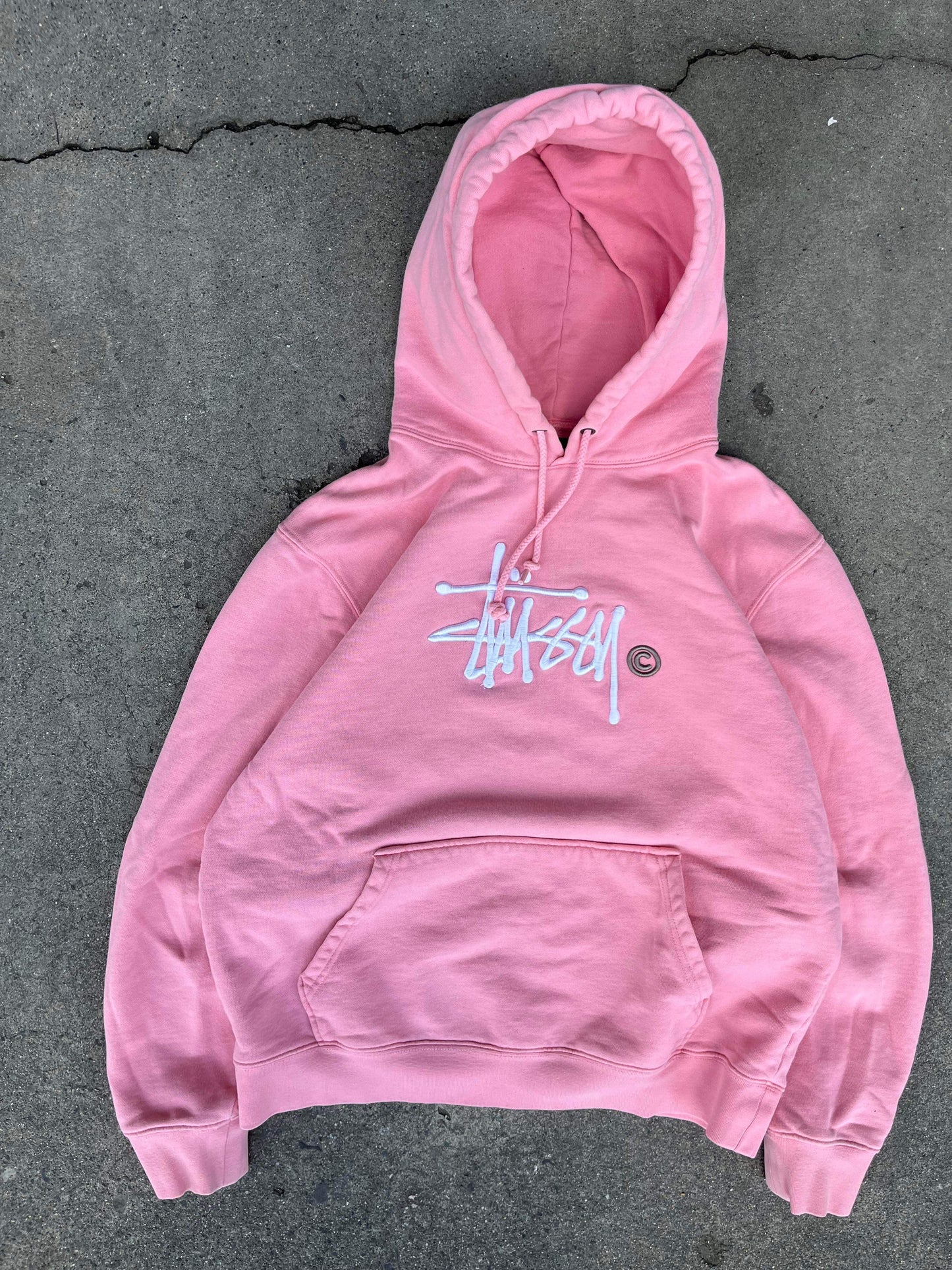 (S/M) Stussy Bubblegum Pink Thick Hoodie