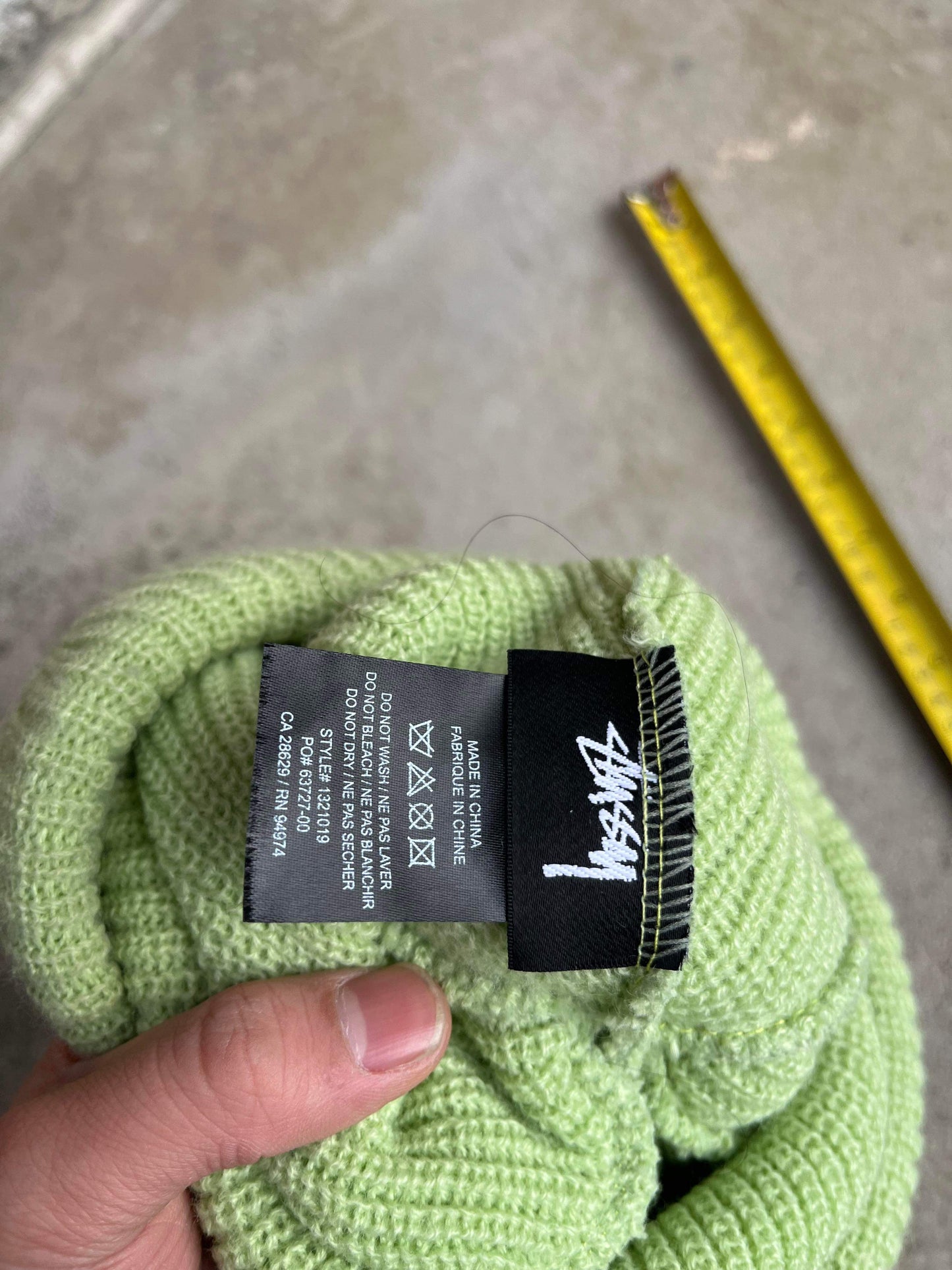 (OSFA) Stussy Avocado Green Beanie