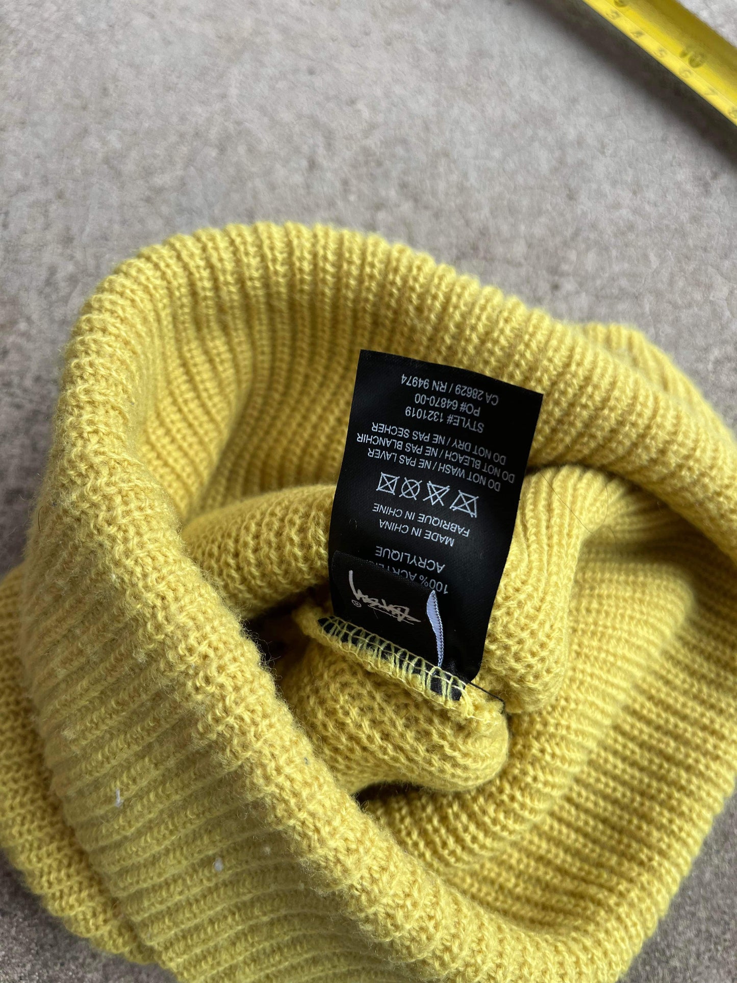 (OSFA) Stussy Yellow Beanie