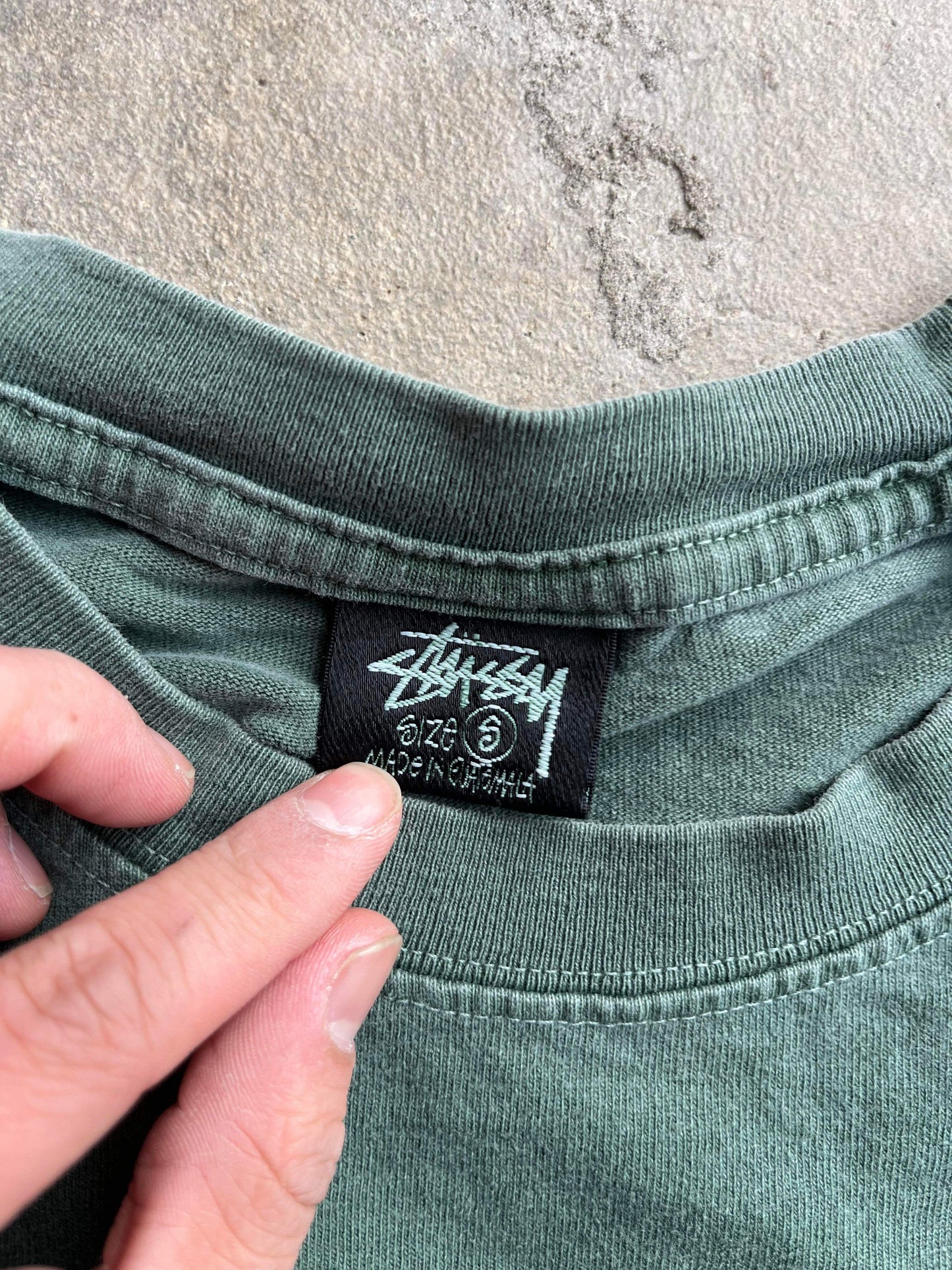 (S/M) Stussy Forest Green S LS