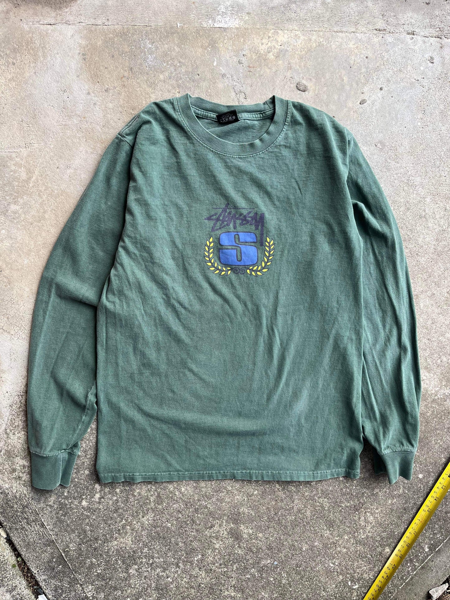 (S/M) Stussy Forest Green S LS