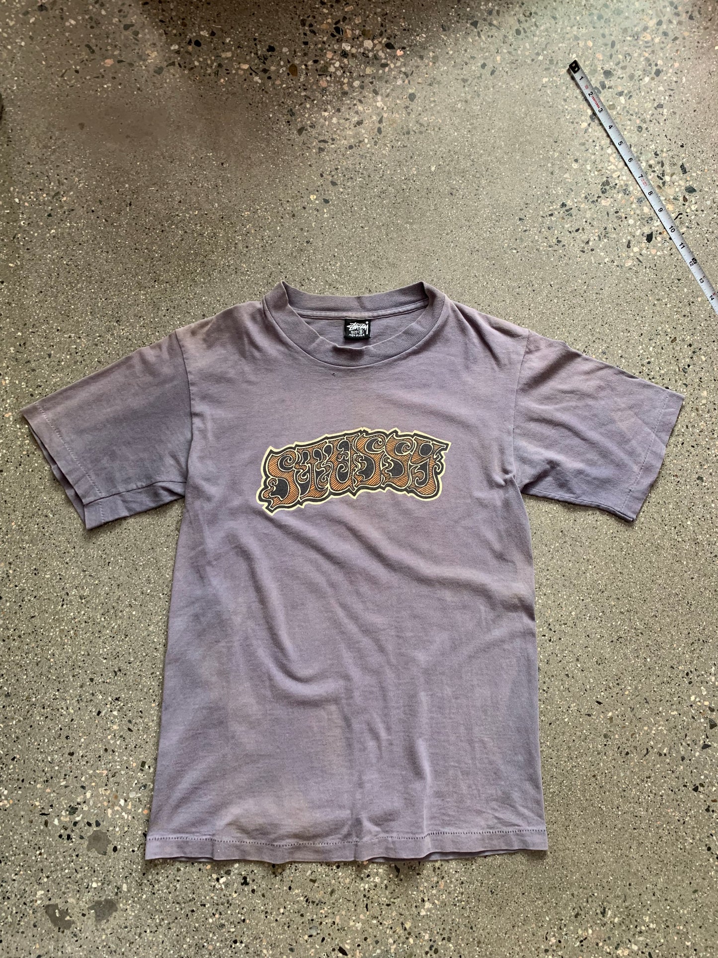 (XS/S) 90’s Doublesided Sunfaded Stussy Script Tee