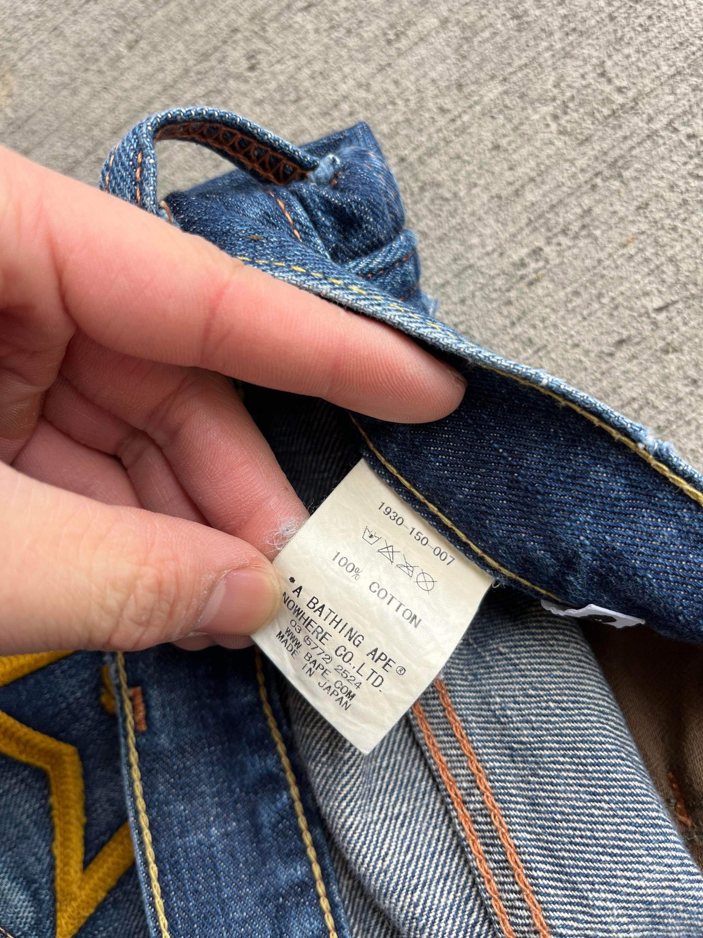(32”) OG Bape Made in Japan Denim Jeans