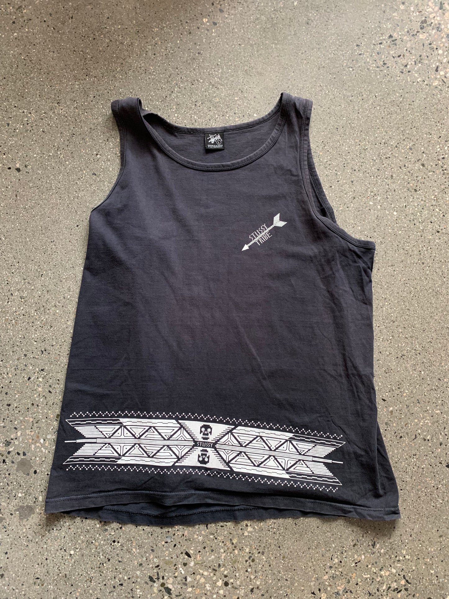 (L) 2000s Stussy Tribe Doublesided Tank