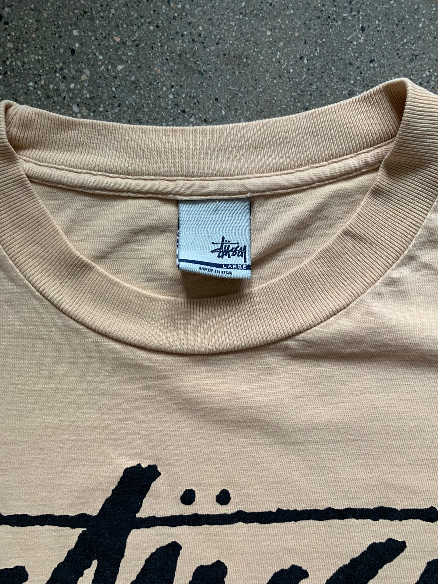 (M) 90’s Cream Stussy Intl Tee