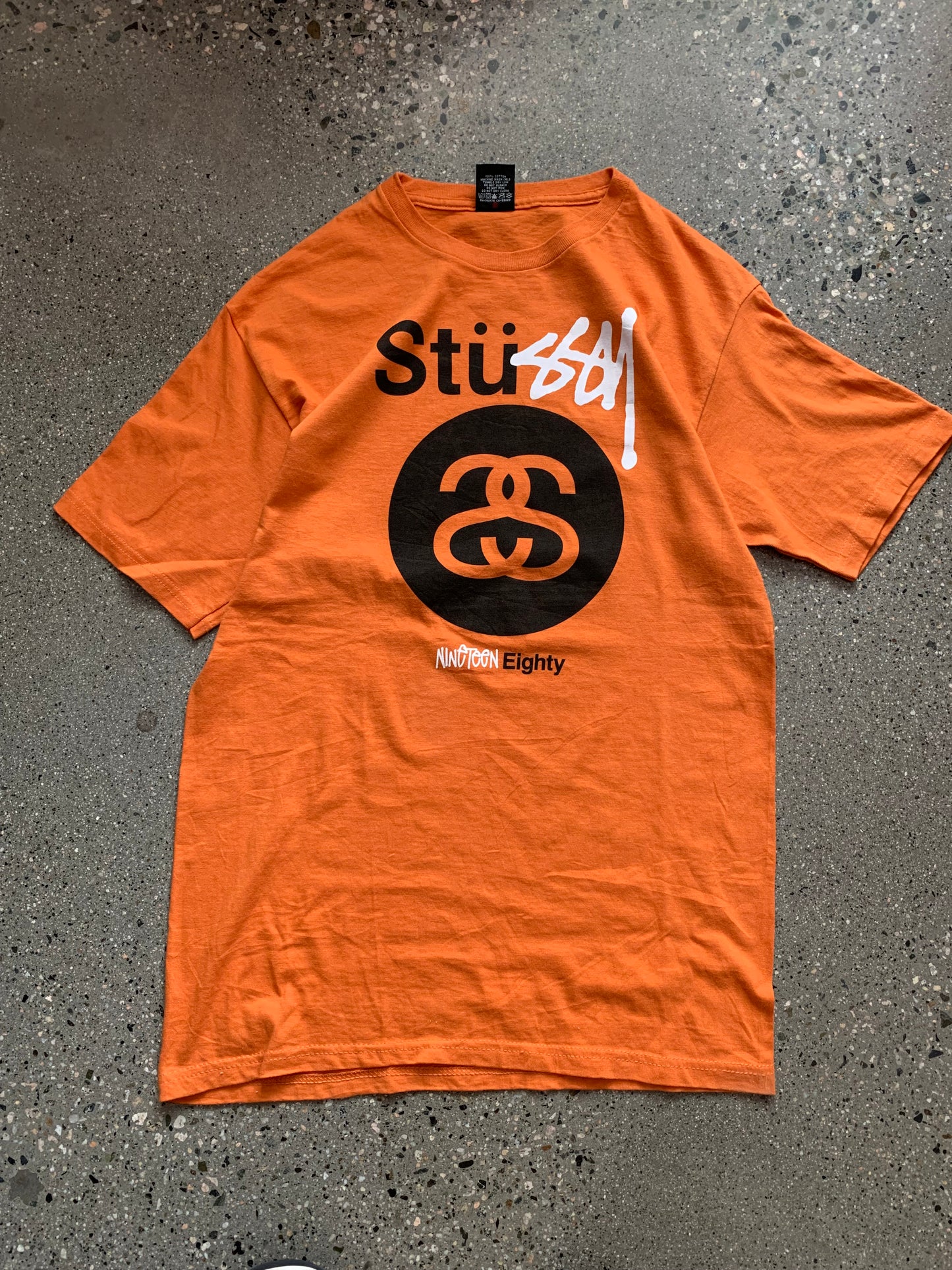 (M) Mid 2000s Stussy Orange Tee