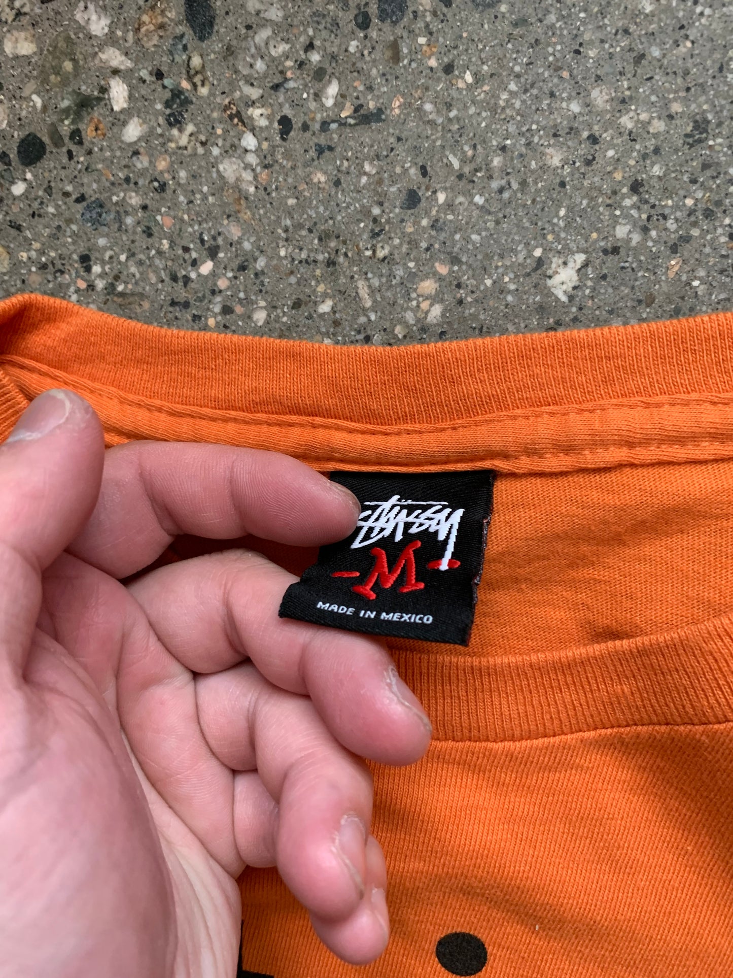 (M) Mid 2000s Stussy Orange Tee