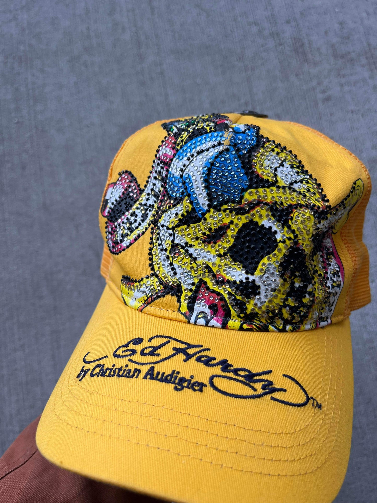 (OSFA) Ed Hardy Yellow Trucker