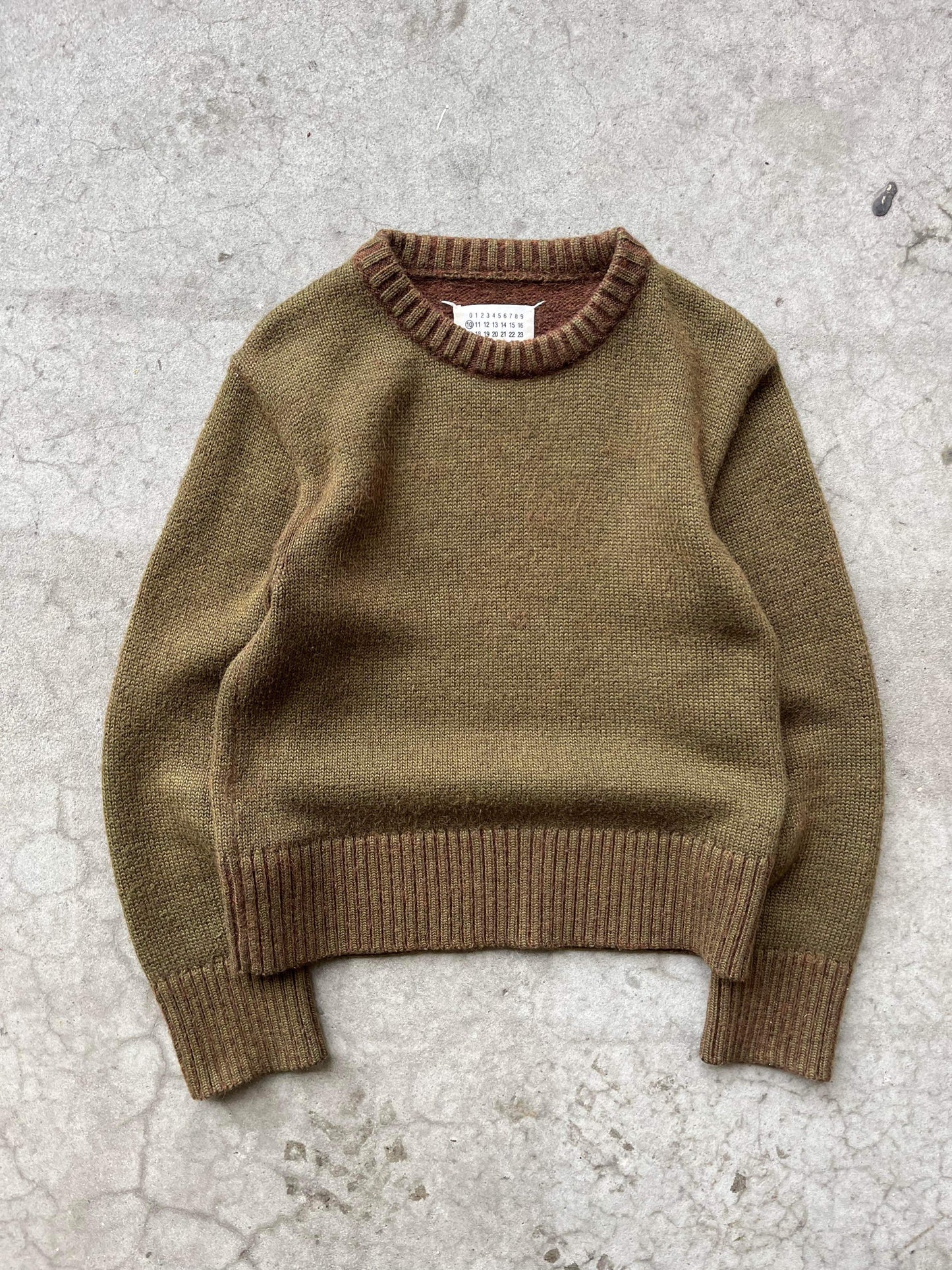 (XS/S) Maison Margiela Military Green Wool Knit