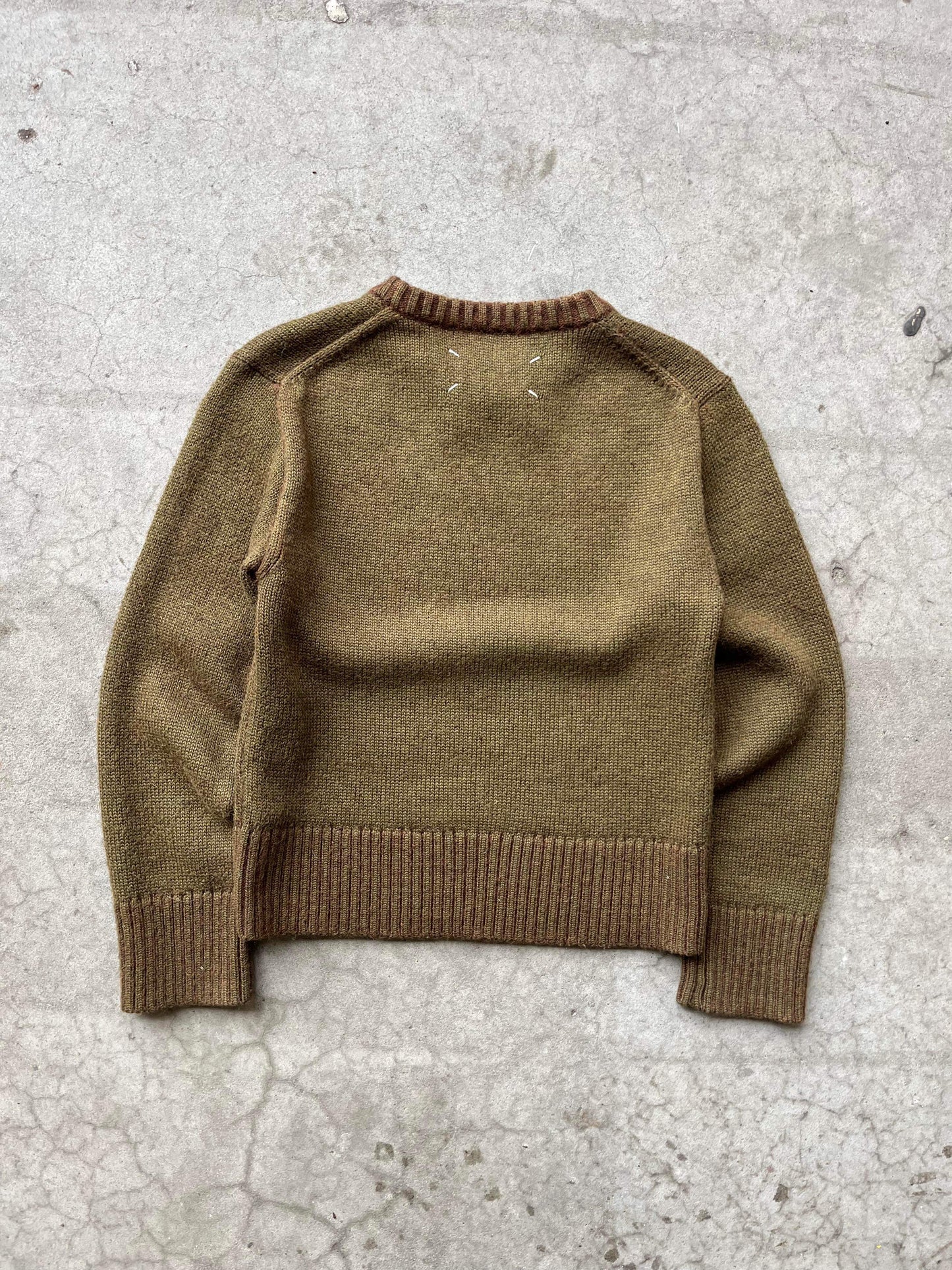 (XS/S) Maison Margiela Military Green Wool Knit