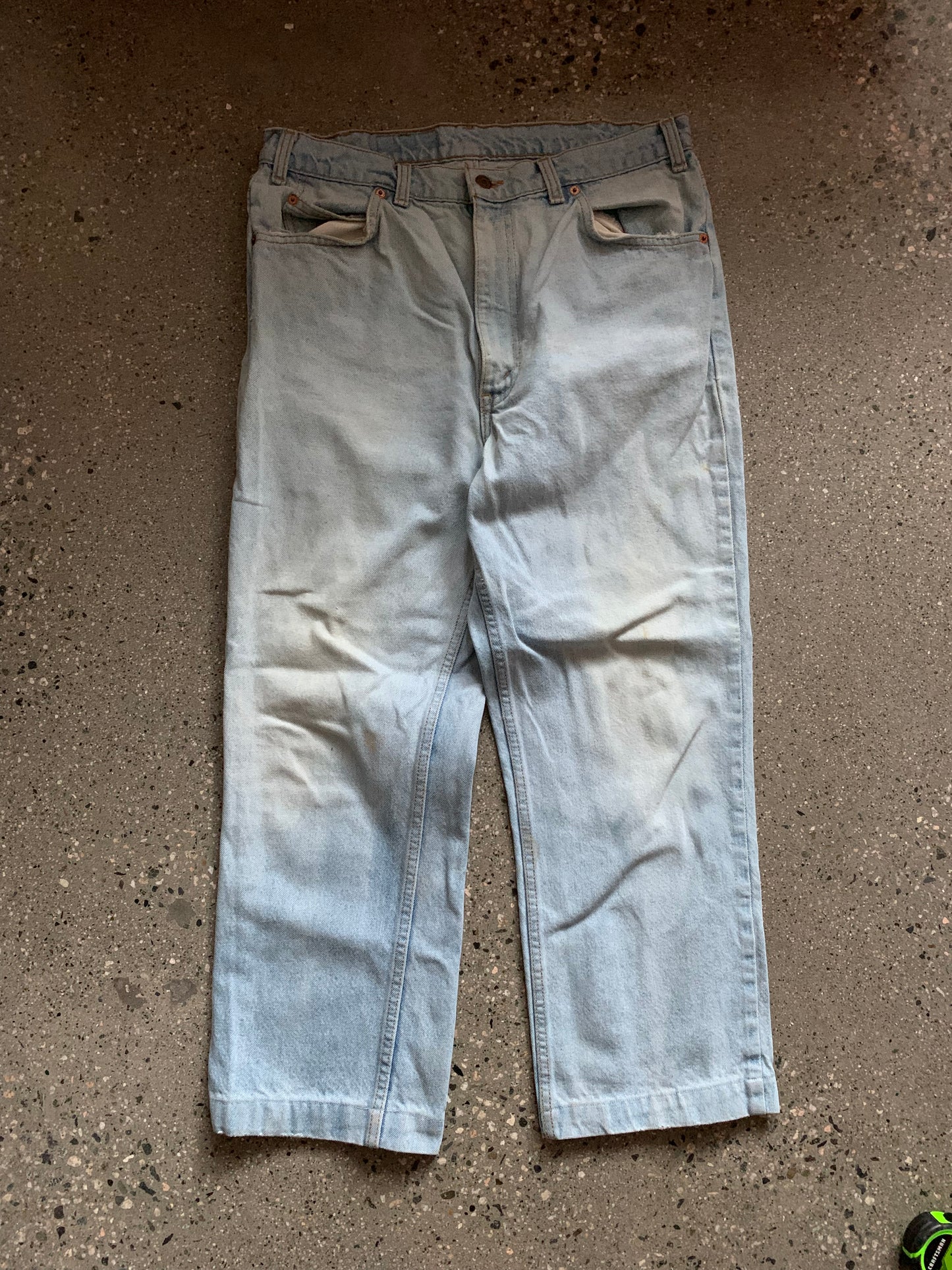 (36”) 90’s Sky Blue Levi Orange Tabs