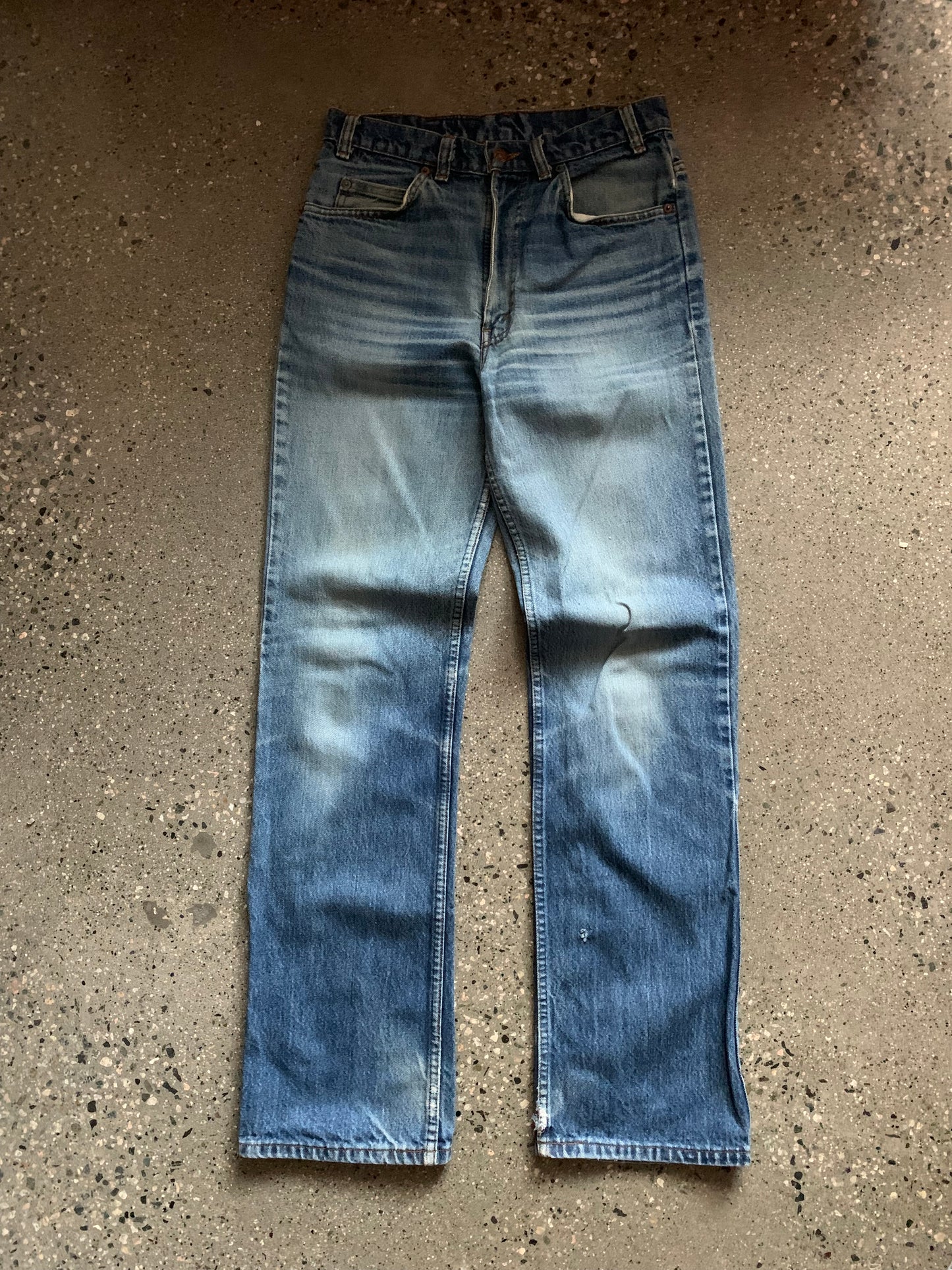 (30”) Vintage Levis Distressed Orange Tabs