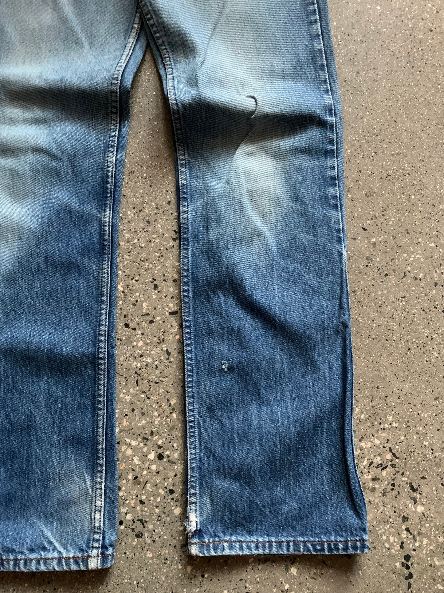 (30”) Vintage Levis Distressed Orange Tabs