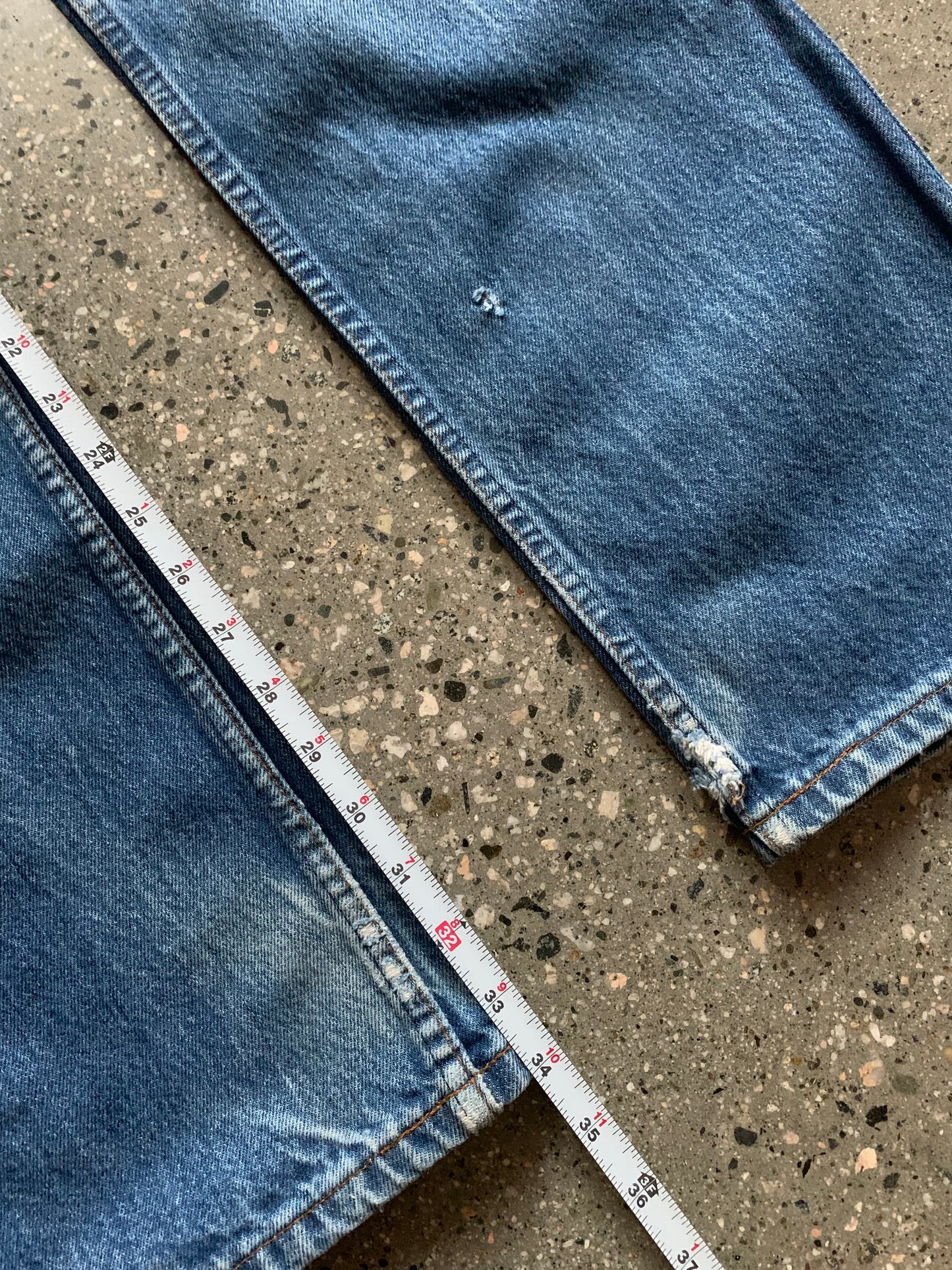 (30”) Vintage Levis Distressed Orange Tabs