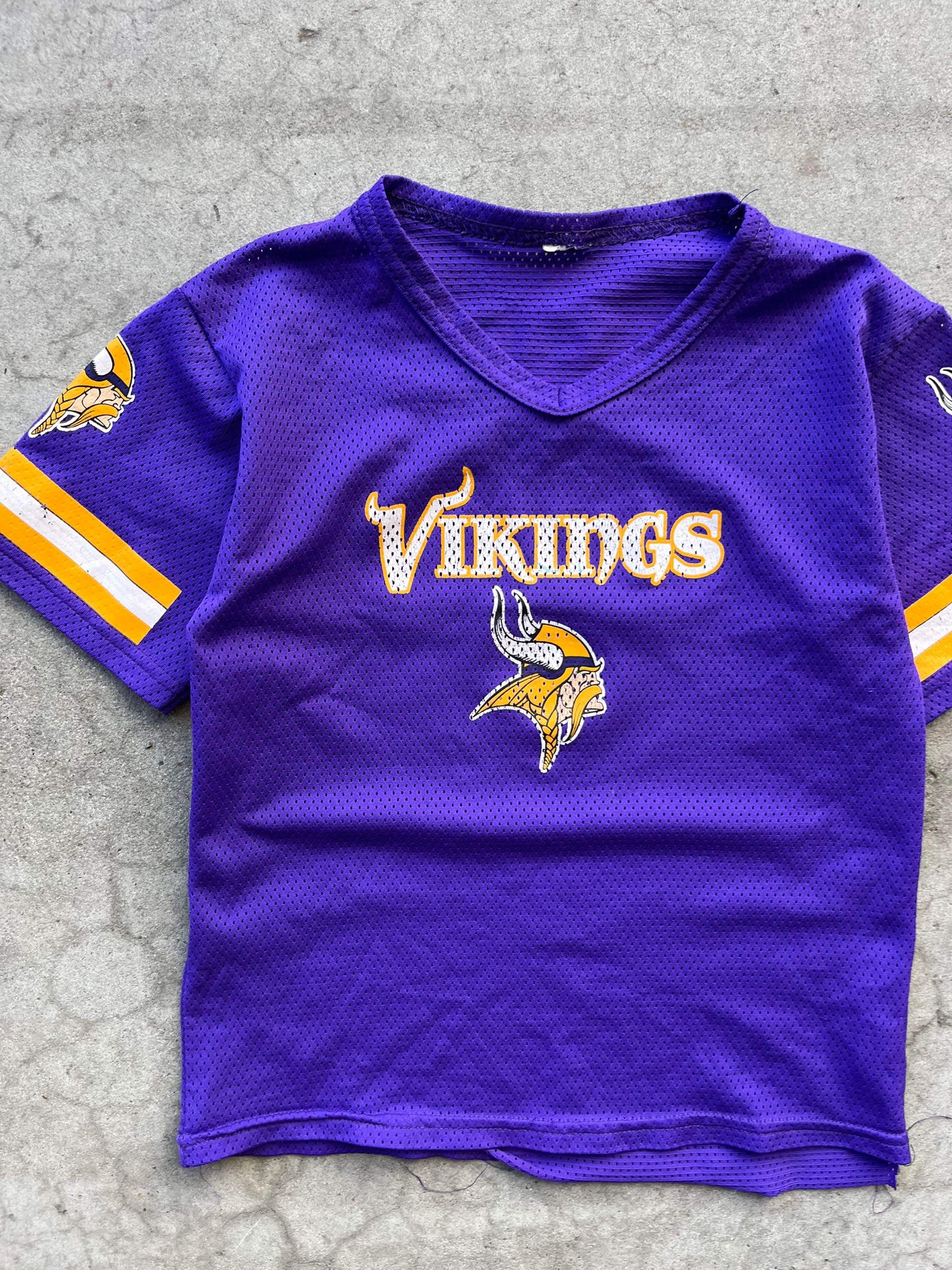 (XXS) Vintage Minnesota Vikings Baby Tee Style Jersey