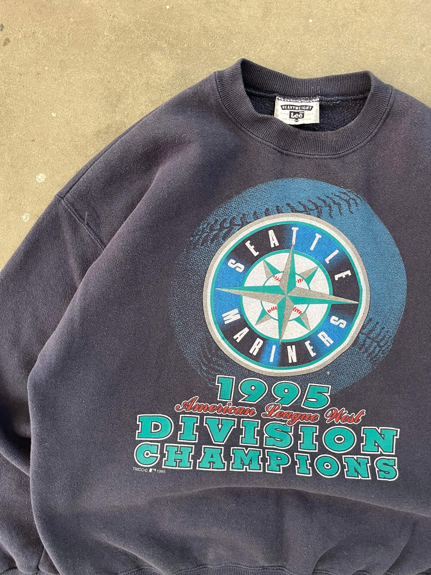 (XL/2X) 1995 Seattle Mariners Division Champs Crew