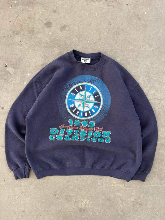 (XL/2X) 1995 Seattle Mariners Division Champs Crew