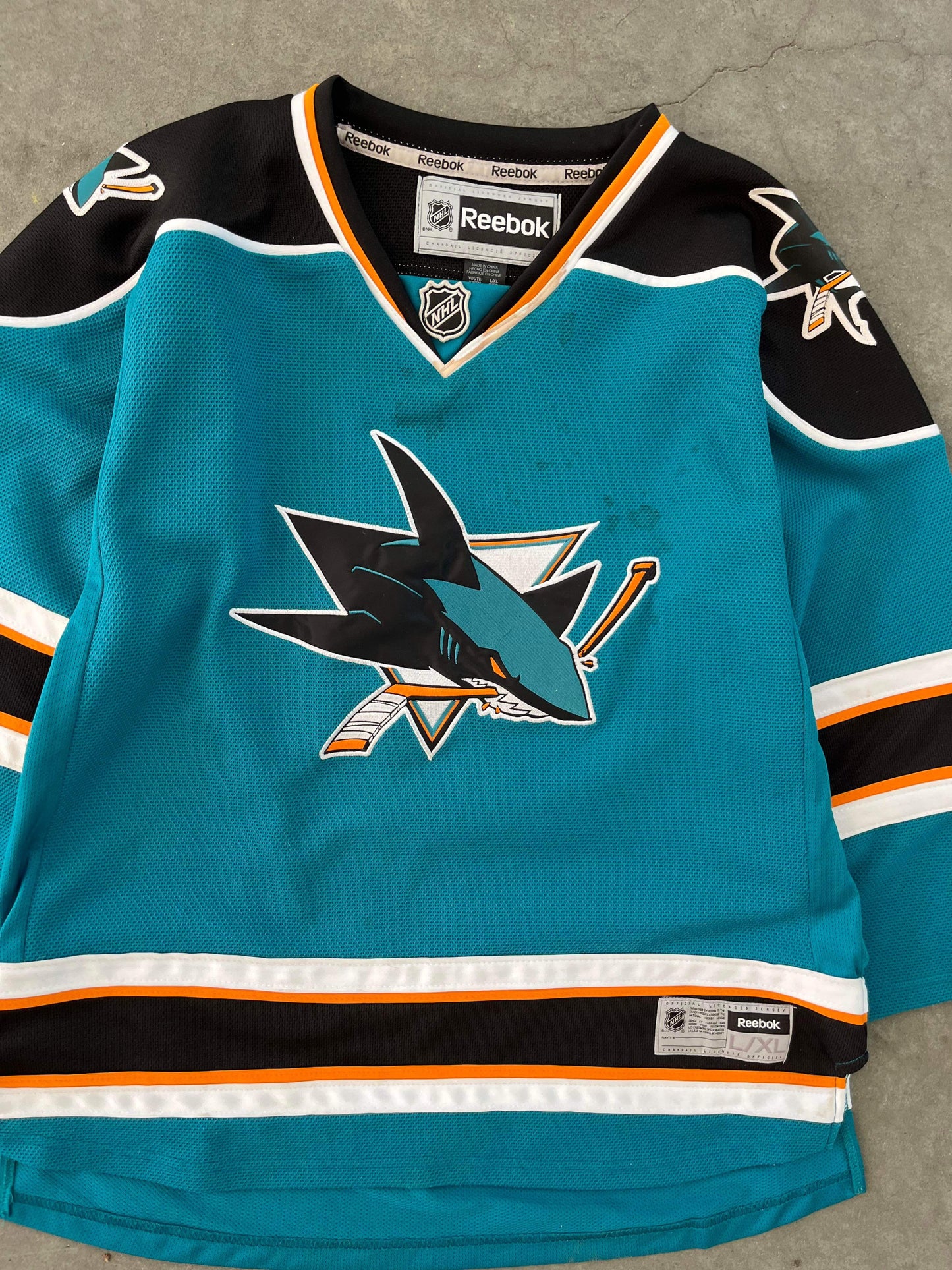 (M) Reebok SJ Sharks Jersey NHL