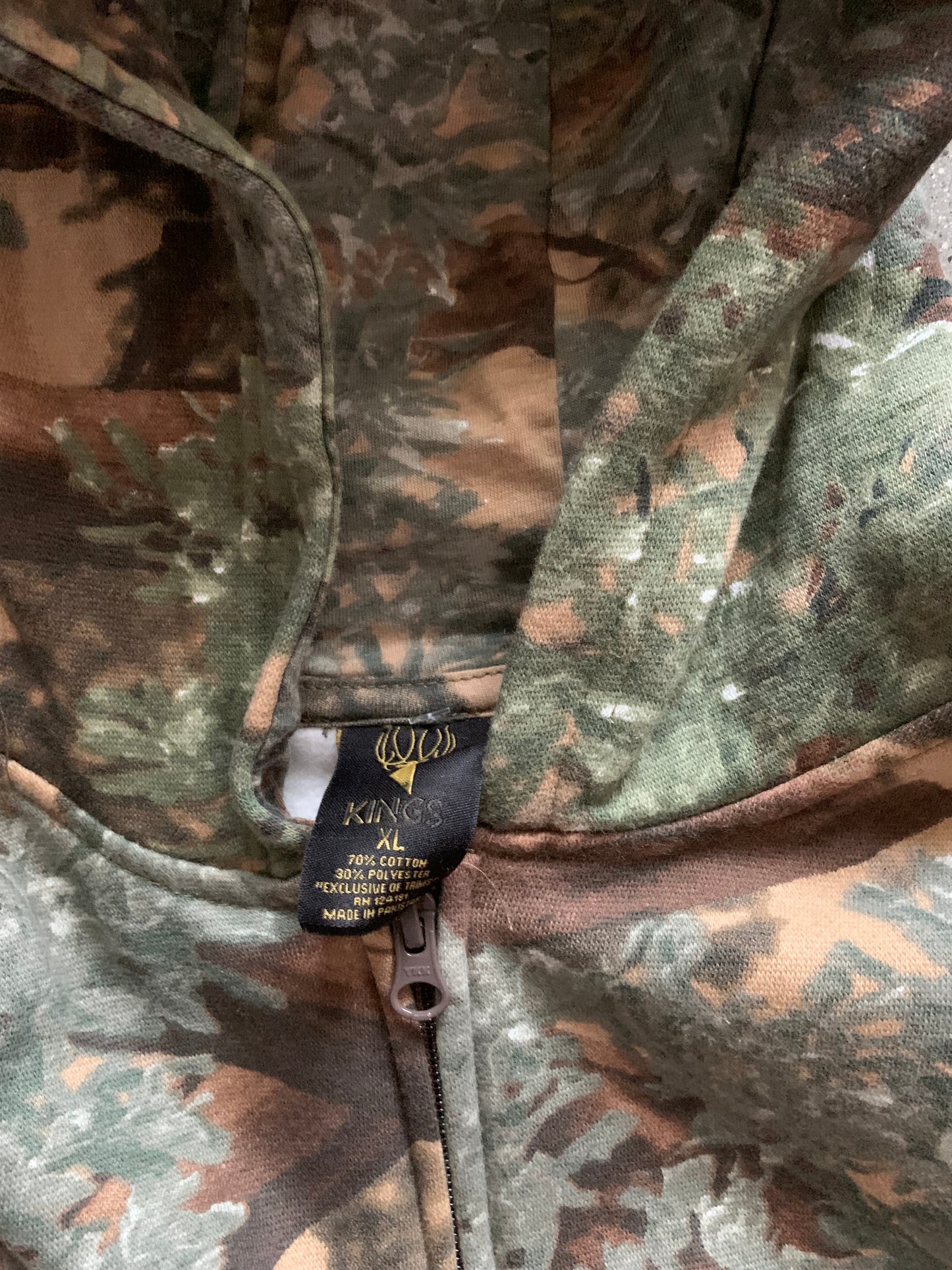 (XS) Real Tree Zip Up Hoodie