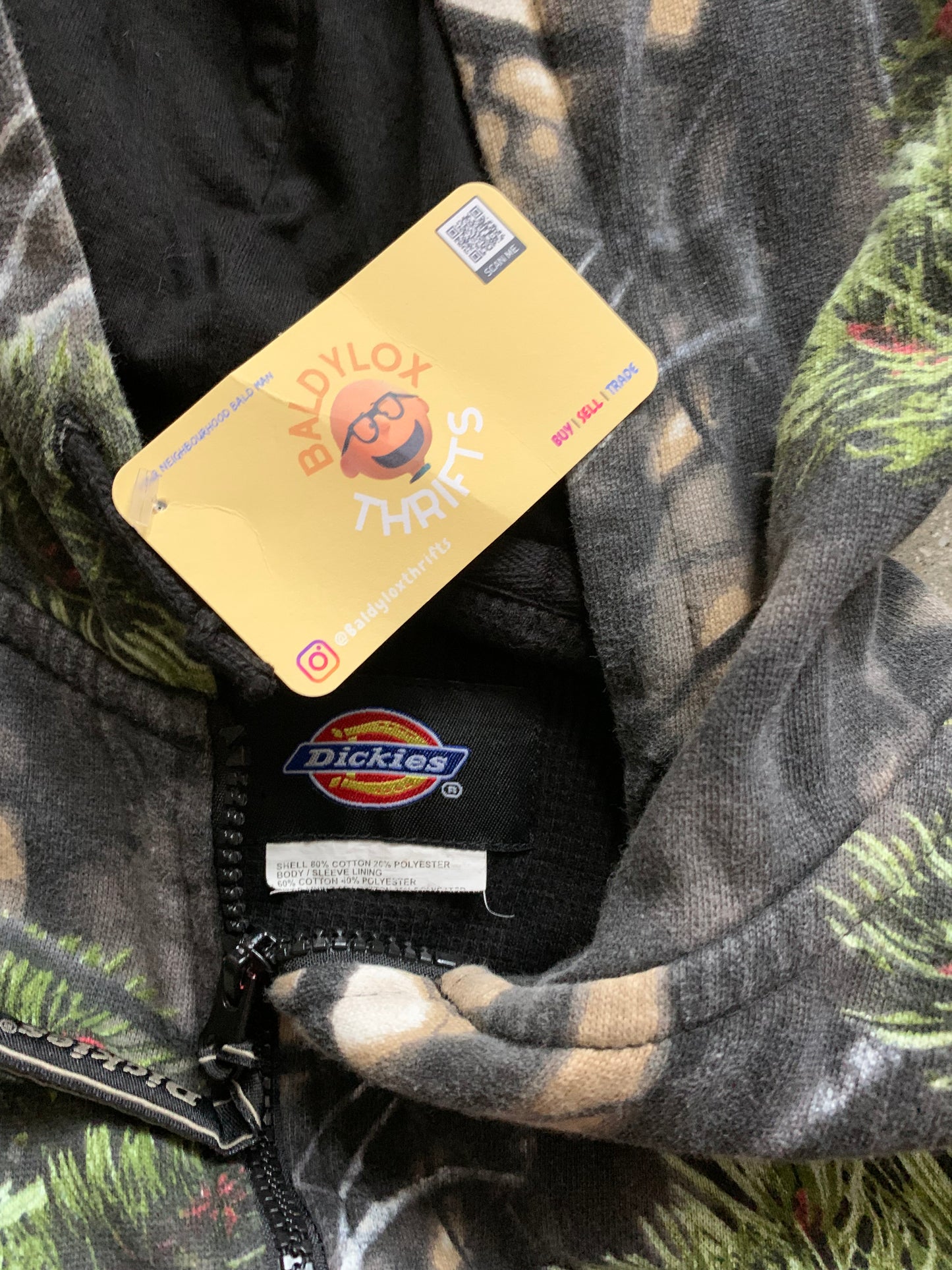 (S/M) Dickies Real Tree Zip Up Hoodie