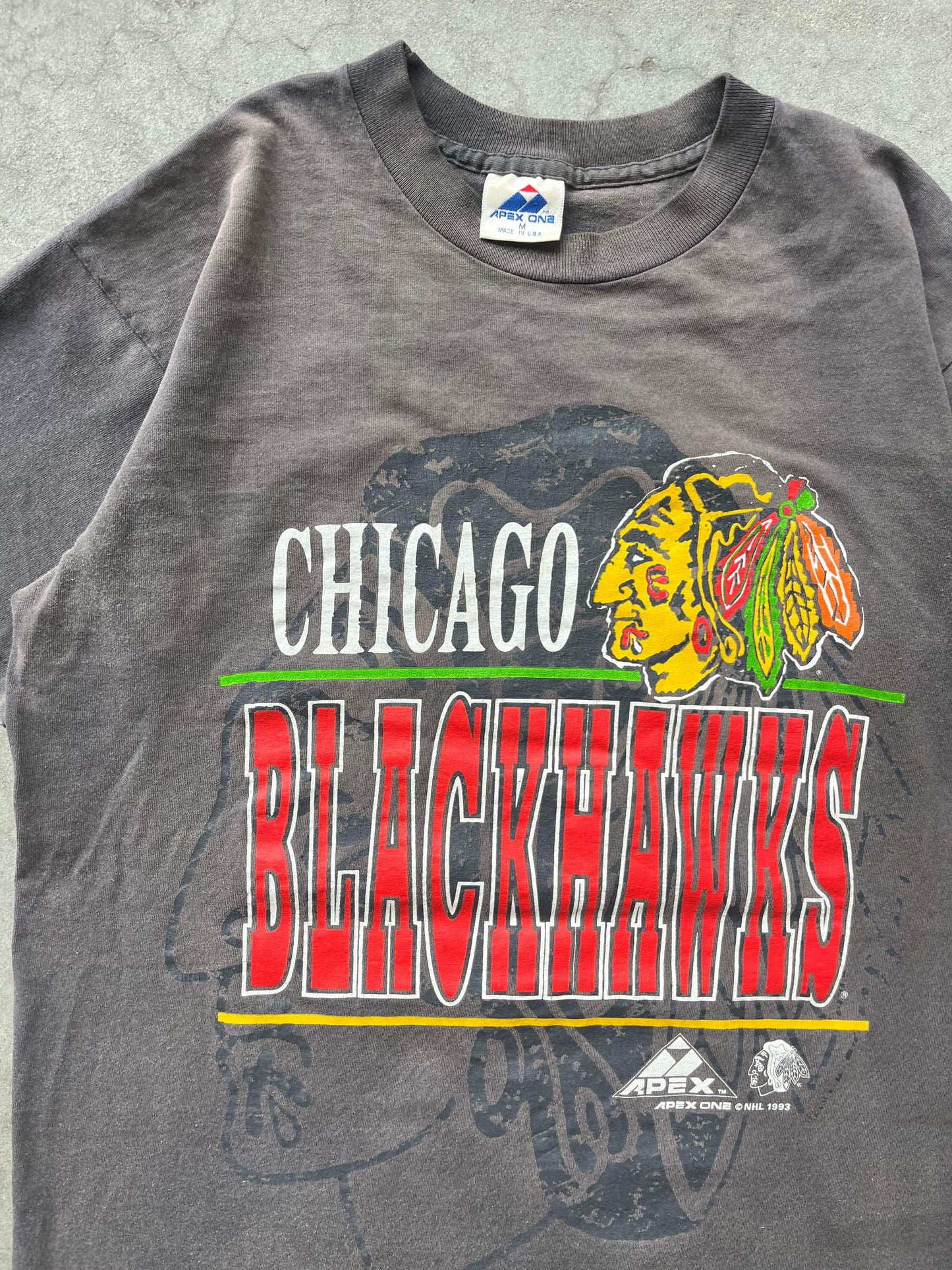 (M/L) 1993 Apex One Chicago Blackhawks Tee