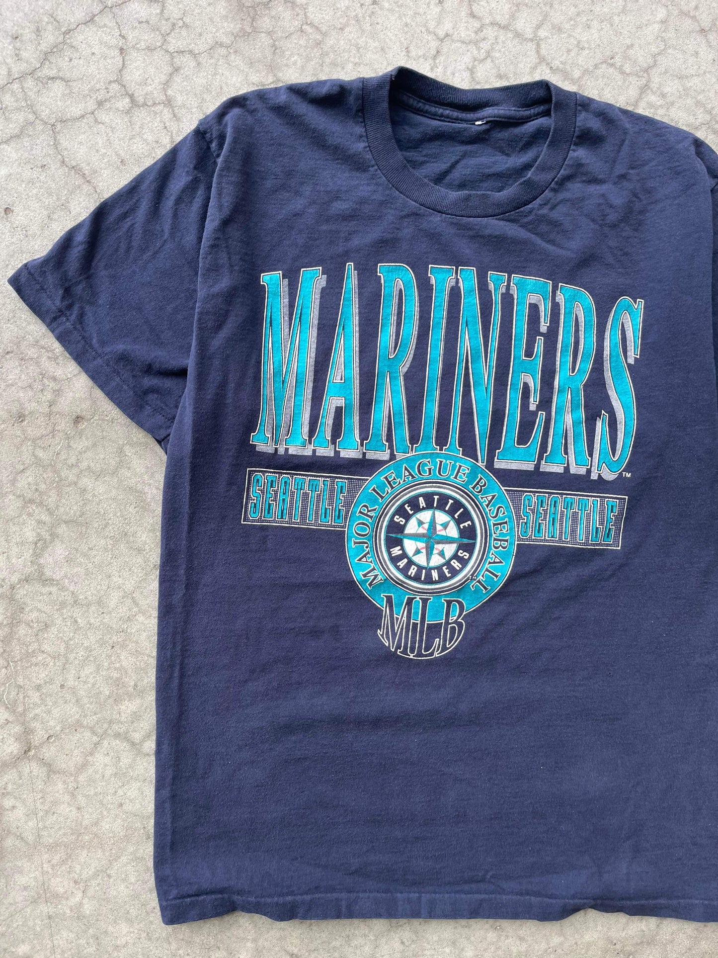 (XL) 90’s Logo 7 Seattle Mariners Tee