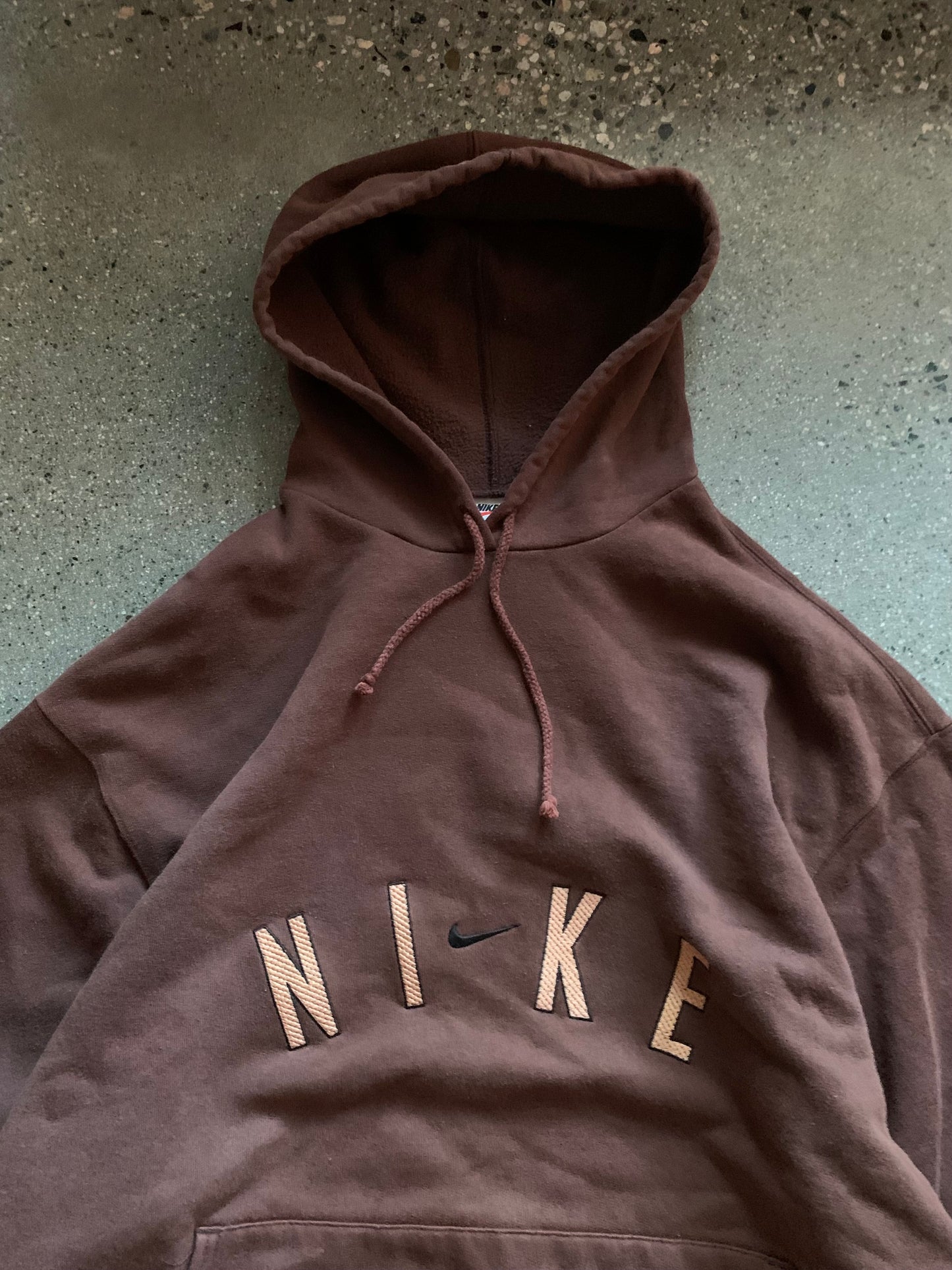 (2X) 90’s Nike Script Mid Check Hoodie