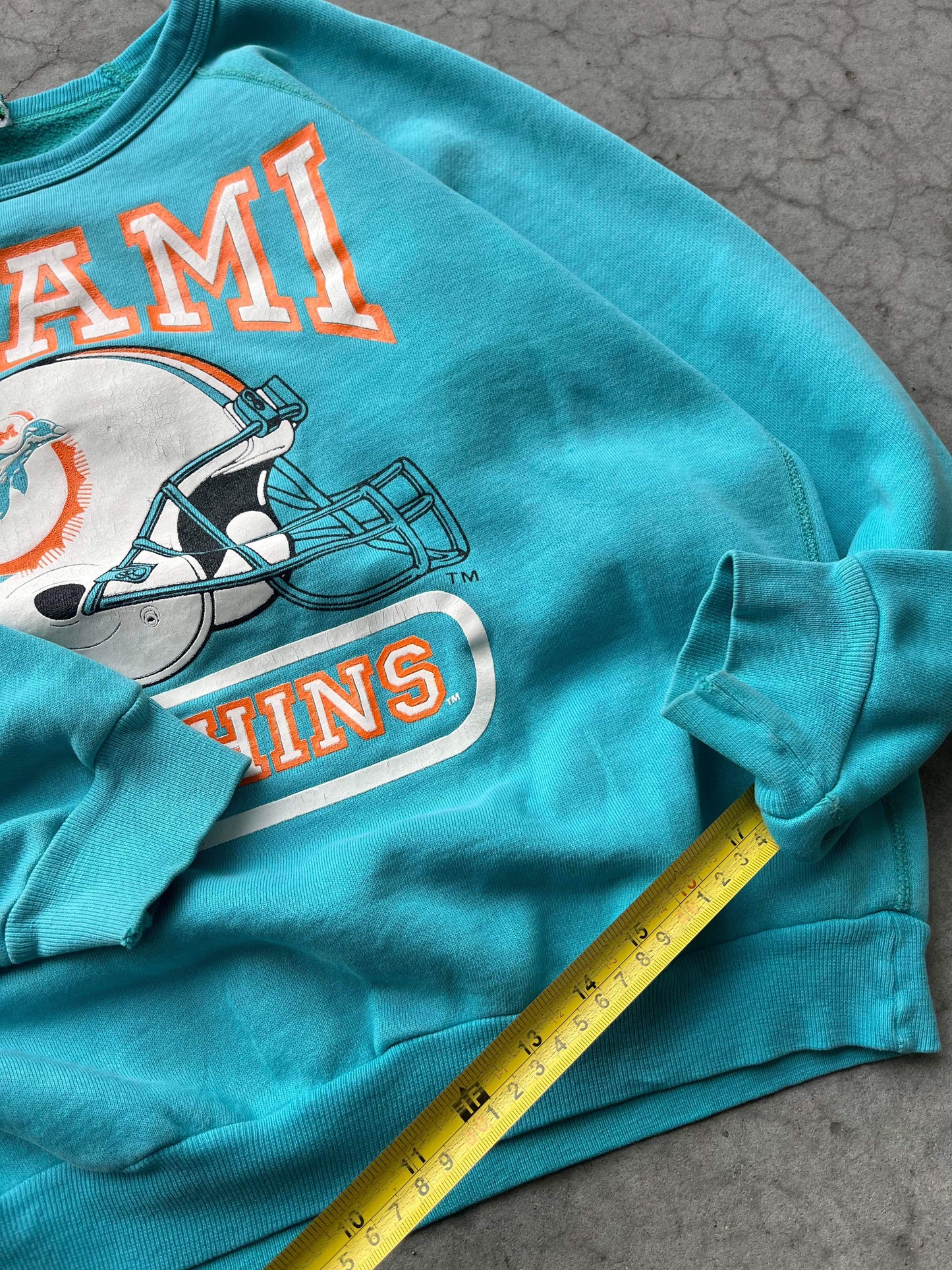 (S/M) 1990 Waves Miami Dolphins Crewneck