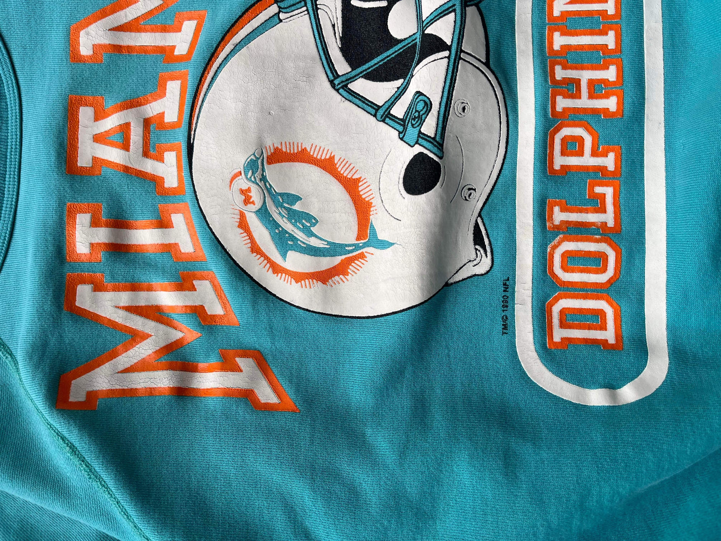 (S/M) 1990 Waves Miami Dolphins Crewneck