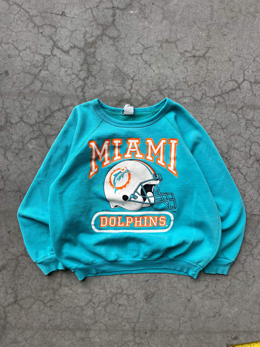 (S/M) 1990 Waves Miami Dolphins Crewneck