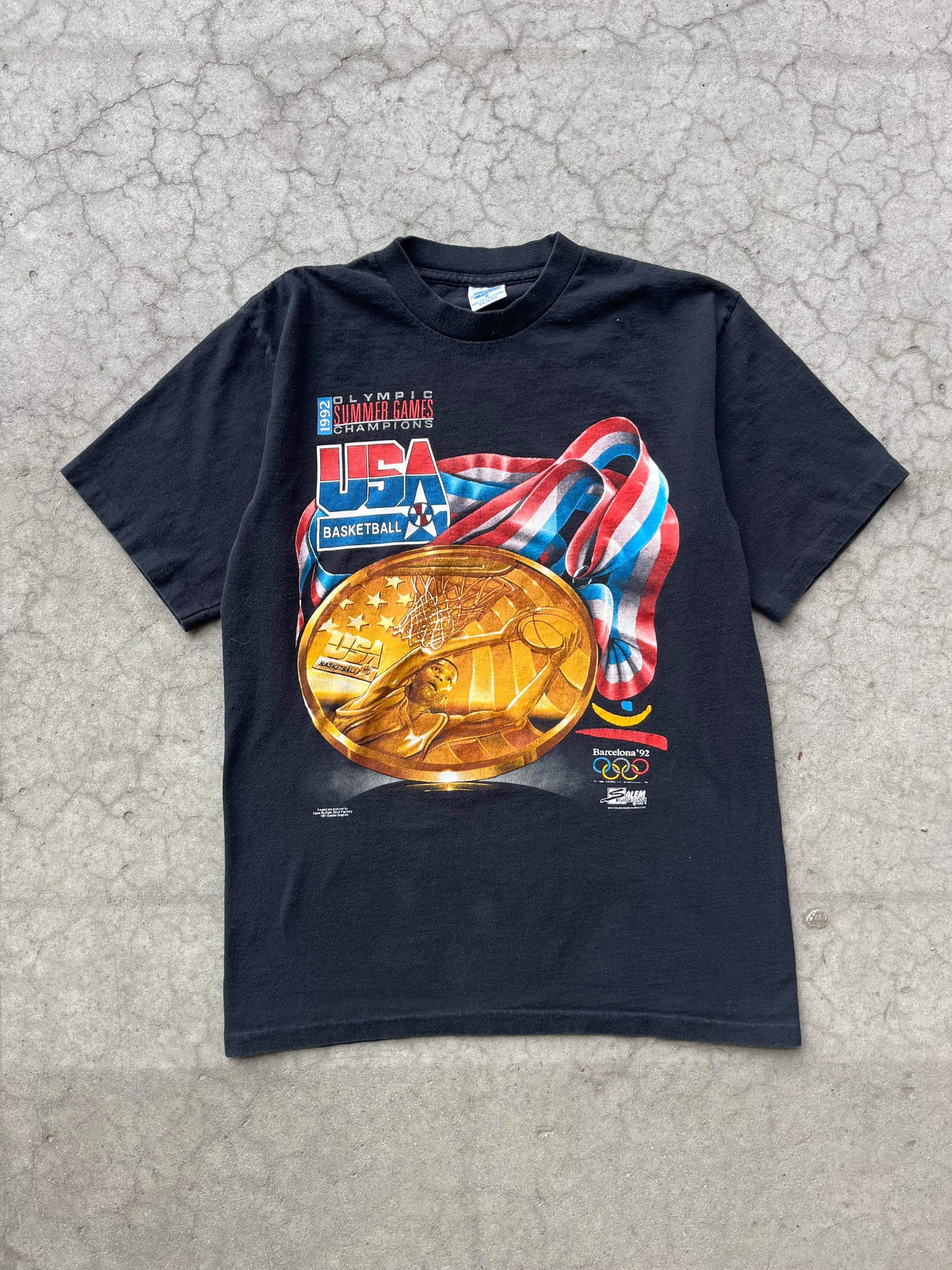 (M) 92’ Barcelona USA Basketball Tee