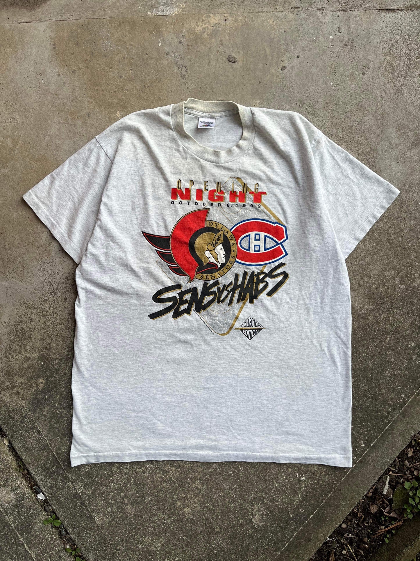 (XL/2X) 1992 Ottawa Senators Opening Night Tee