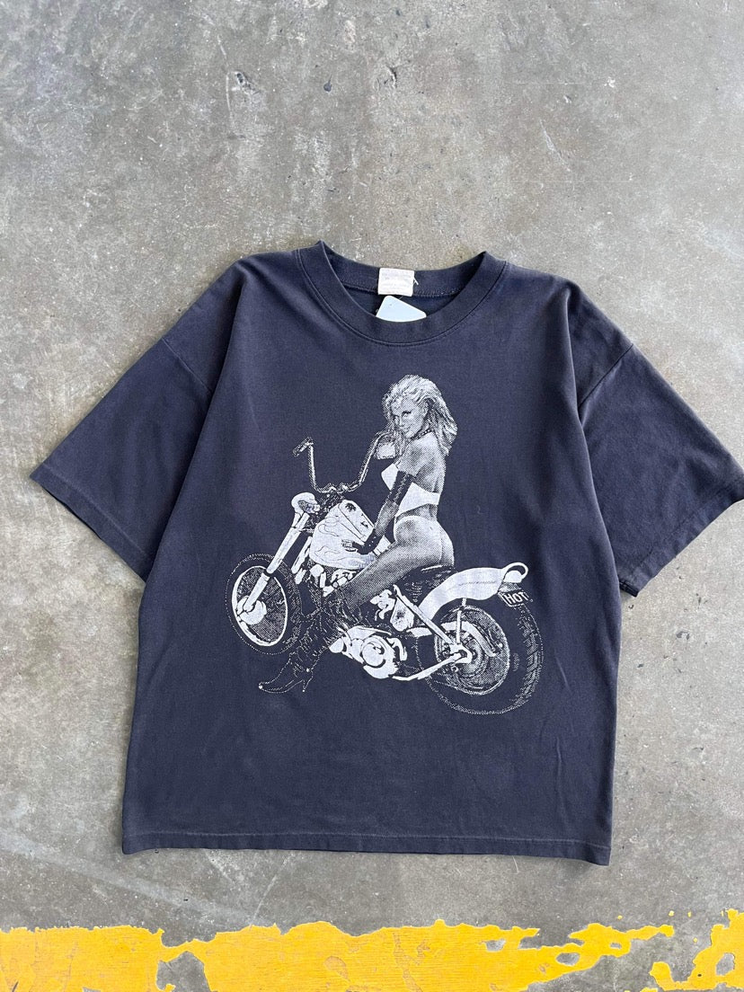 (L/XL) 90’s Biker Tee with a Shorty