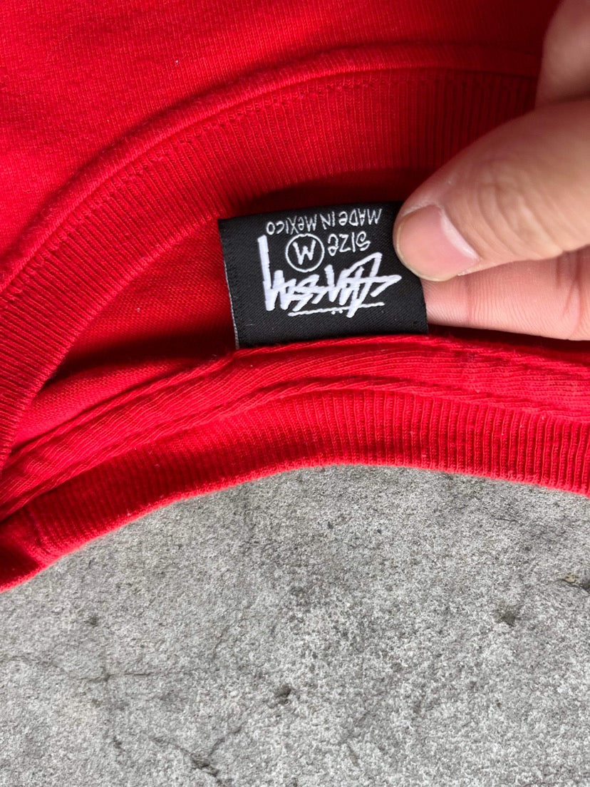 (M/L) Stussy Red Script Tee