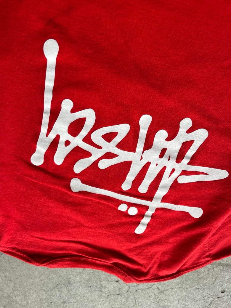 (M/L) Stussy Red Script Tee