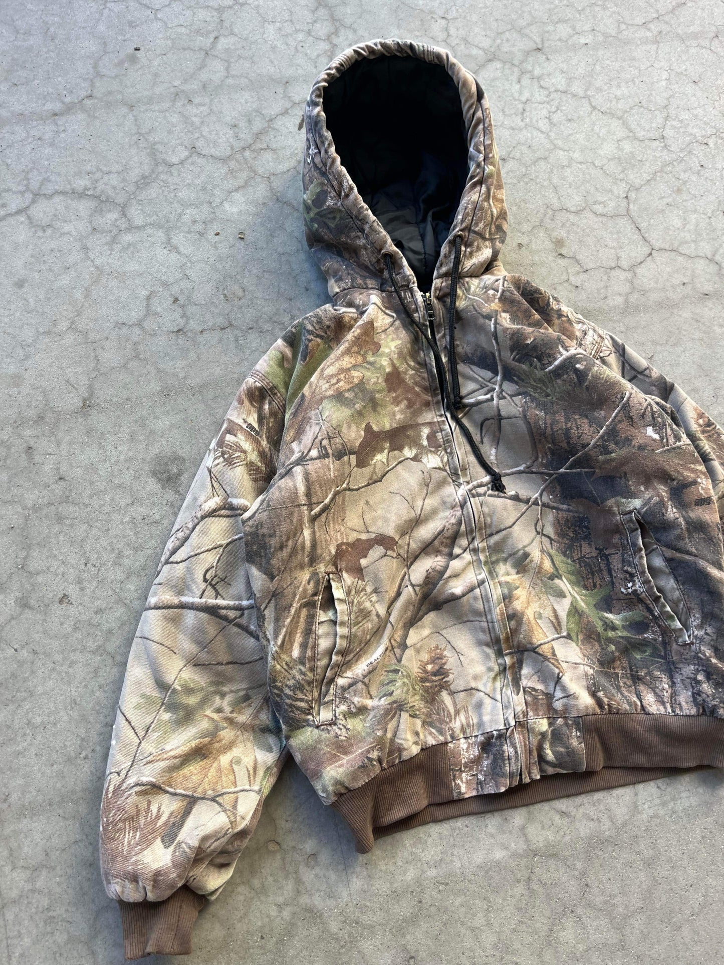 (S) Real Tree Hooded Workwear Jacket