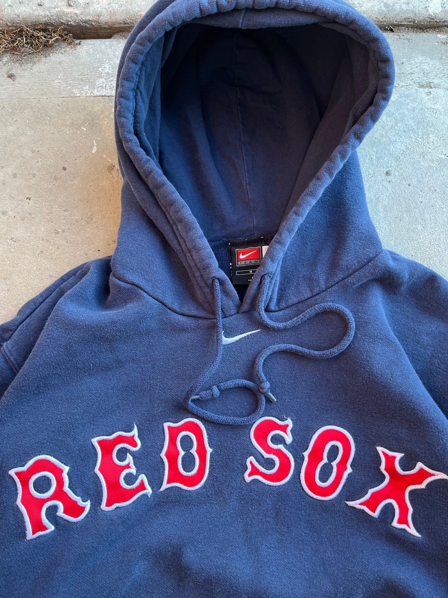90s Nike Red Sox Middle Swoosh Hoodie