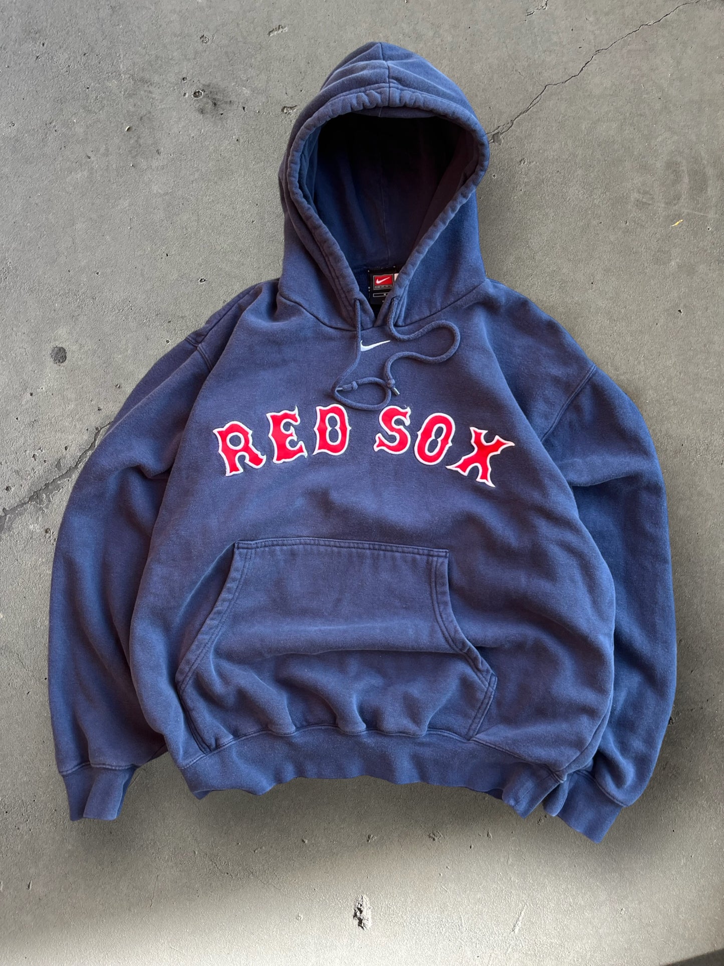 90s Nike Red Sox Middle Swoosh Hoodie